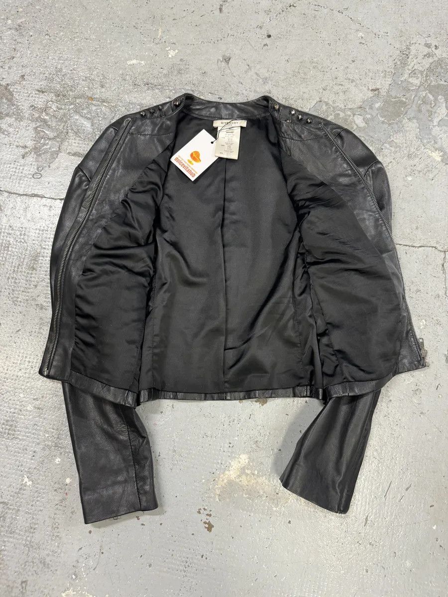 Designer × Givenchy × Vintage AW2010 Givenchy Black Crystal Embellished Leather Jacket by Riccardo Tisci Size S / US 4 / IT 40 - 8 Thumbnail
