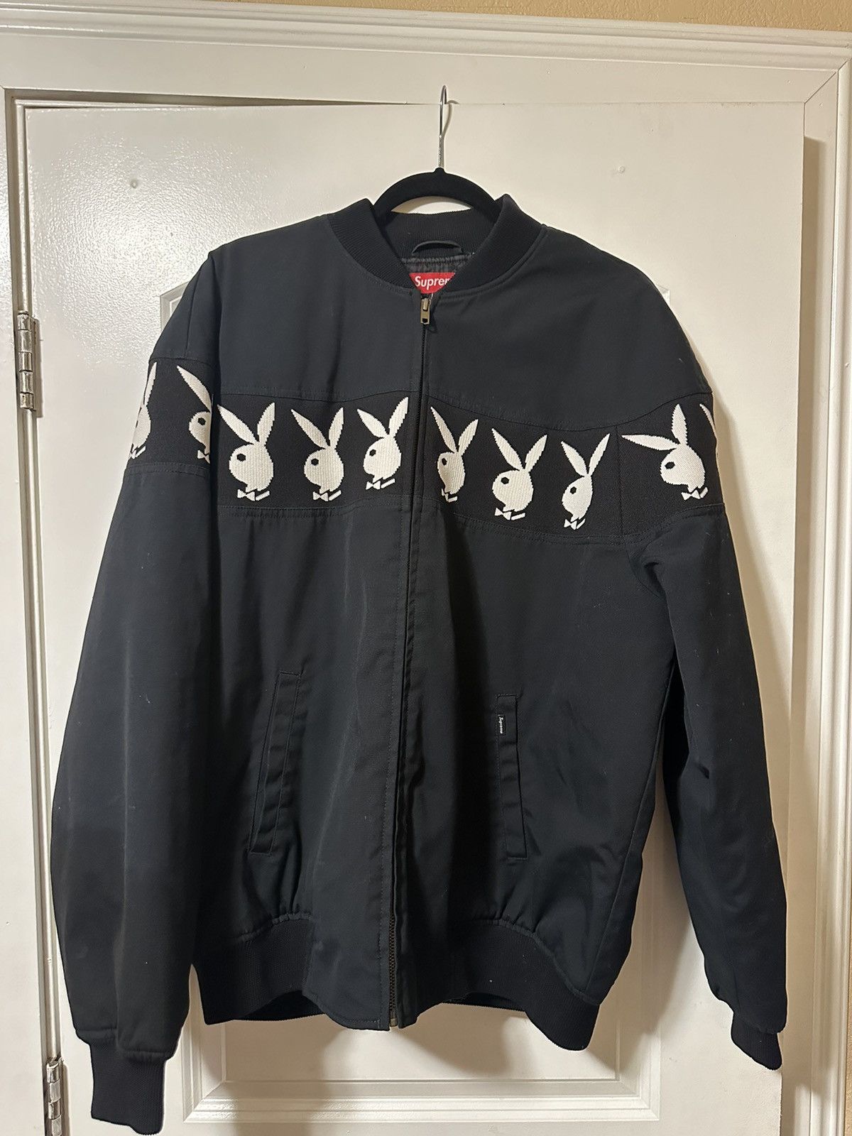 Supreme Supreme Playboy Crew Jacket Black XL | Grailed