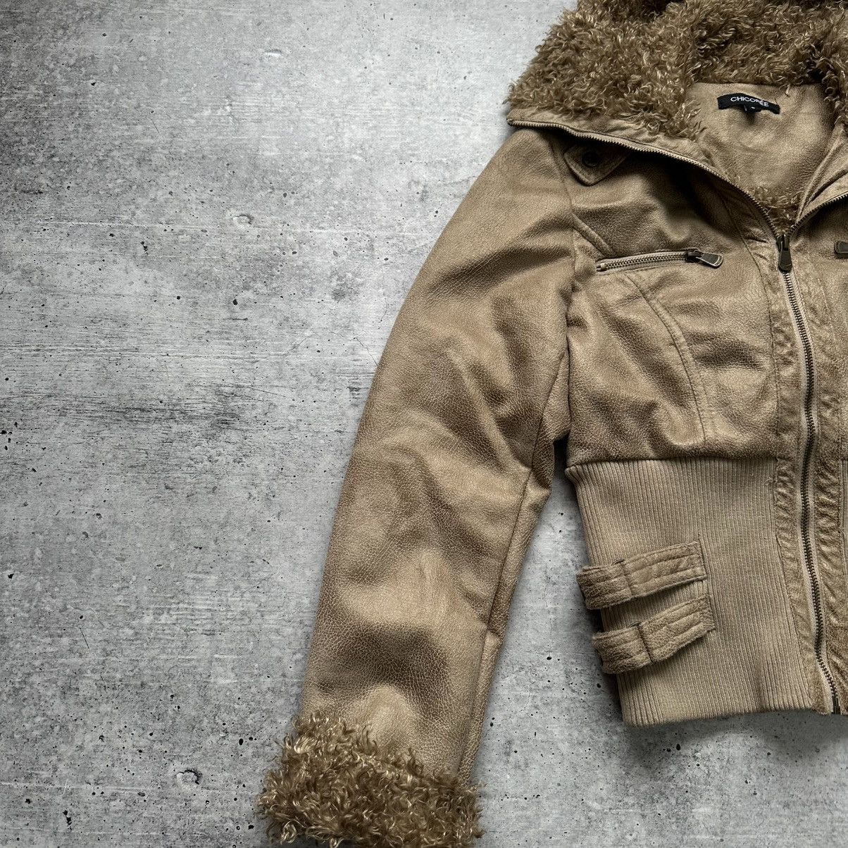 Abercrombie & Fitch Vintage Chicoree Suede/Faux Fur Cropped Jacket Hype Y2K Size S / US 4 / IT 40 - 2 Thumbnail