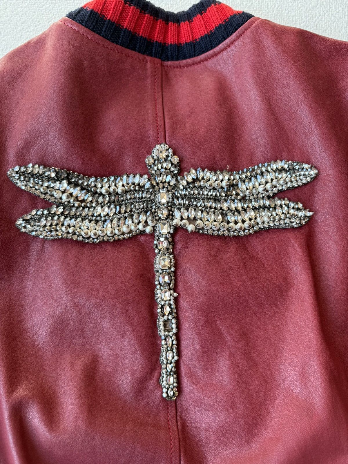 Gucci Gucci Red Leather Firefly Jacket – Pre-Fall 2016 Size M / US 6-8 / IT 42-44 - 3 Thumbnail
