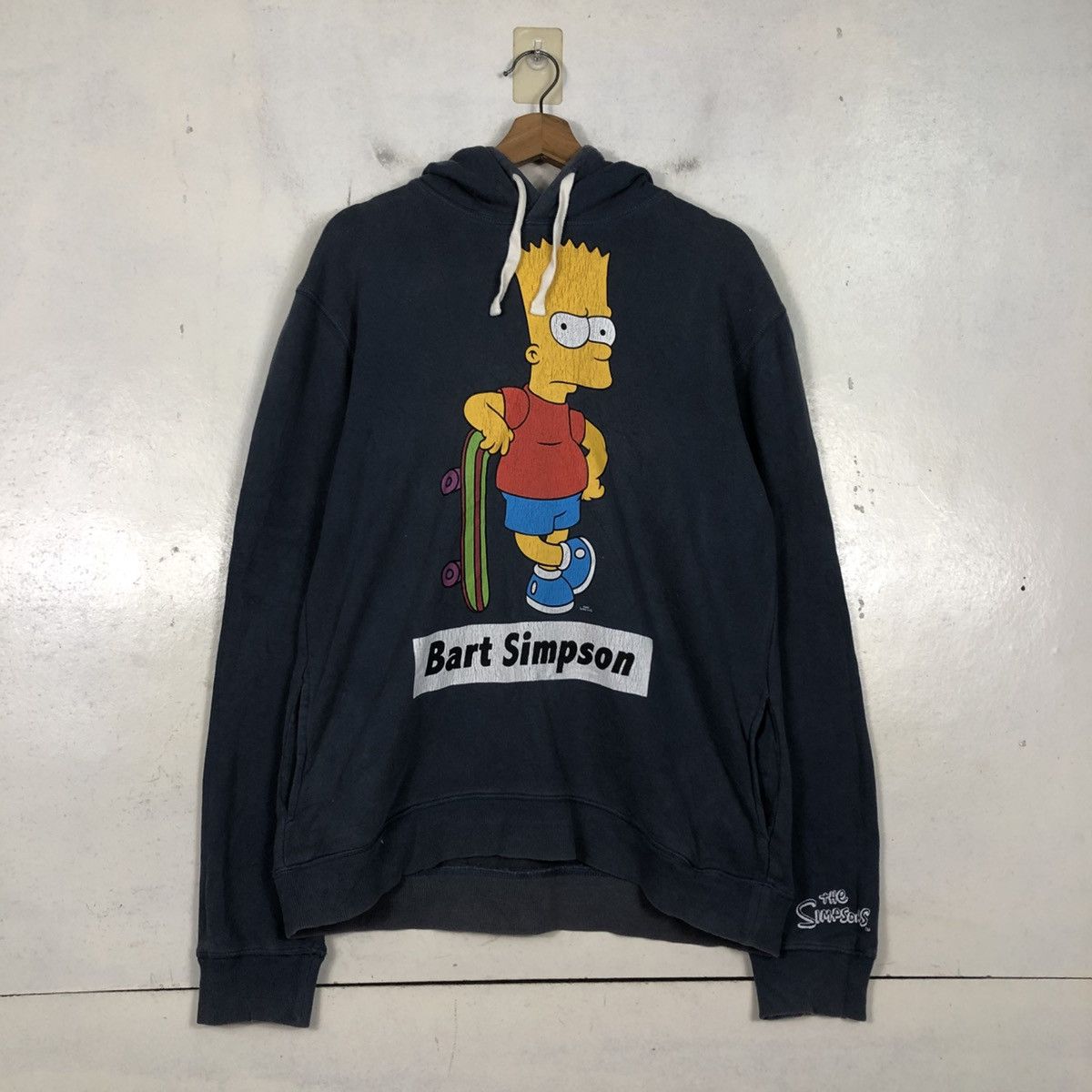 Vintage 📌Vintage Hoodie Pull Over Cartoon Bart Simpsons Big Logo Size US L / EU 52-54 / 3 - 14 Thumbnail