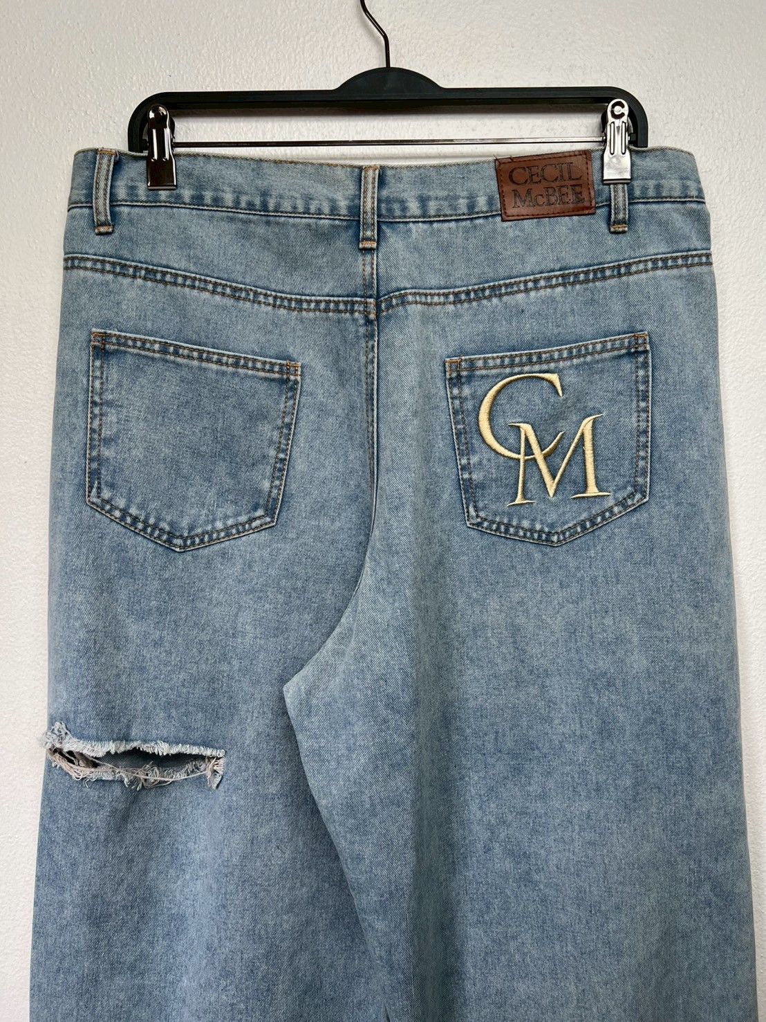 Vintage CECIL McBEE BAGGY WIDE LEG PANTS DISTRESSED Size US 35 - 6 Thumbnail