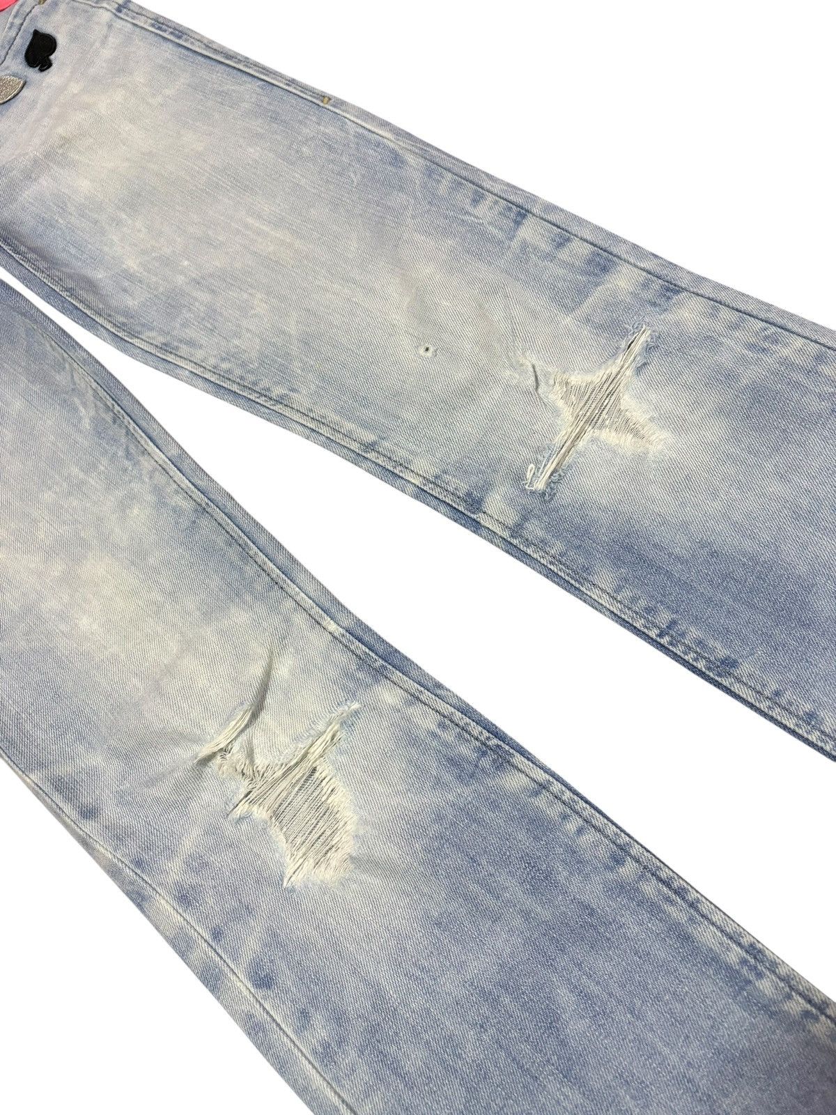 Diesel Vtg Diesel Strike Faded Blue Wash Distressed Jeans Size 26" / US 2 / IT 38 - 4 Thumbnail