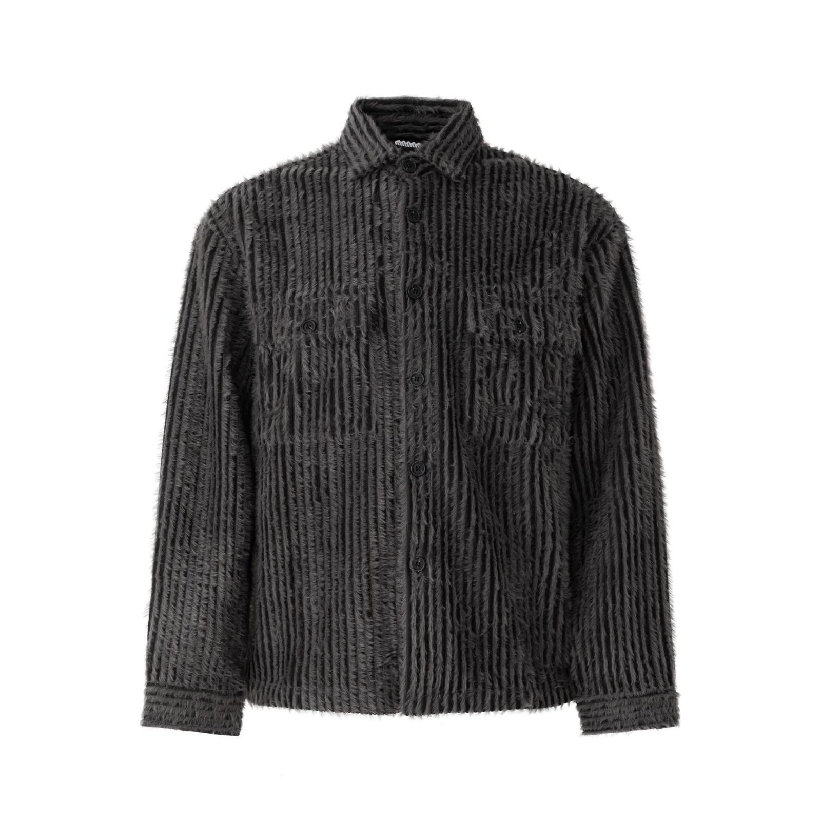 Japanese Brand Black Textured Button-Up Casual Shirt, Long Sleeve Shirt Size US M / EU 48-50 / 2 - 2 Thumbnail