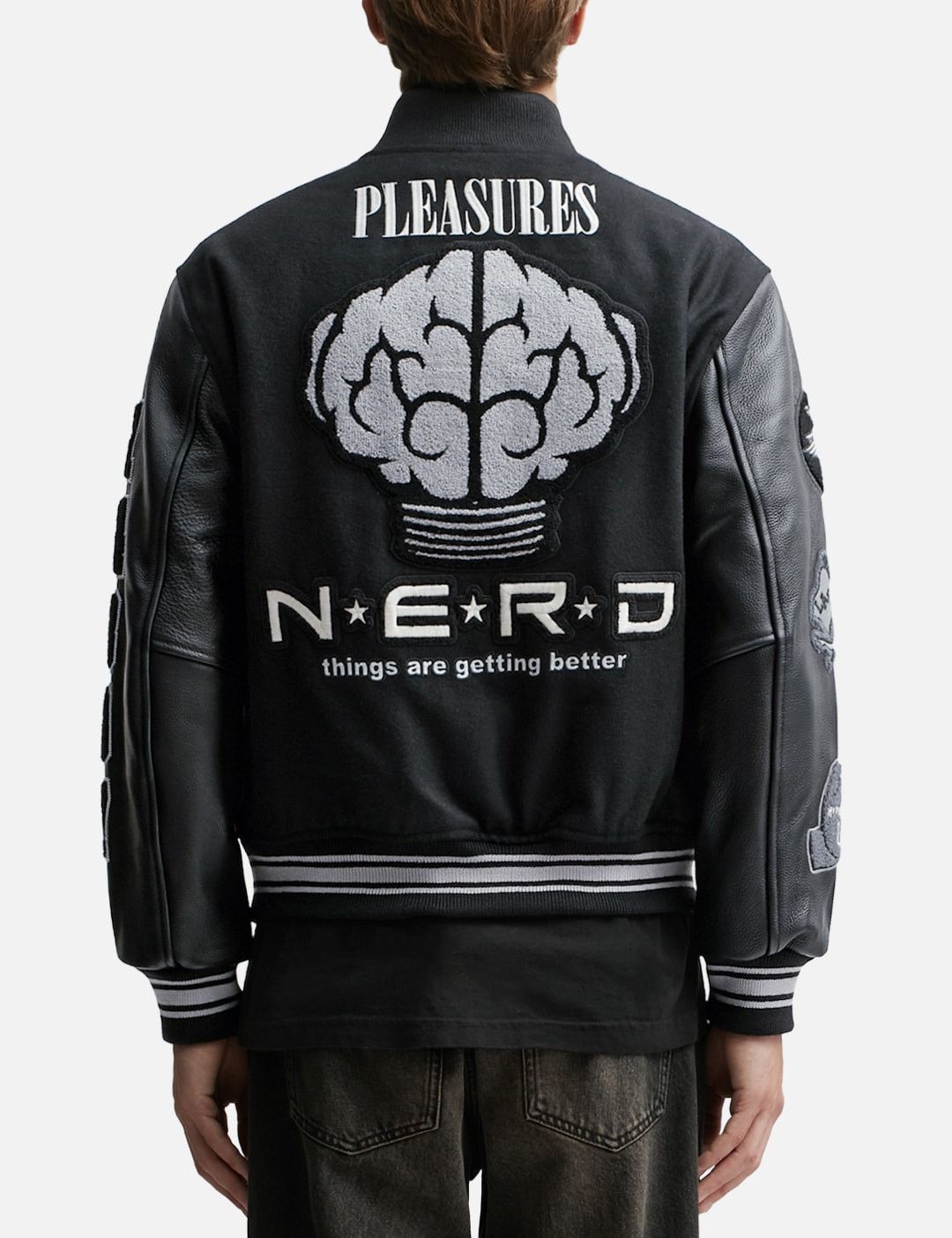 Pleasures N.E.R.D. Varsity Jacket - Pleasures NERD Tour Merch Pharrell Size US M / EU 48-50 / 2 - 12 Thumbnail