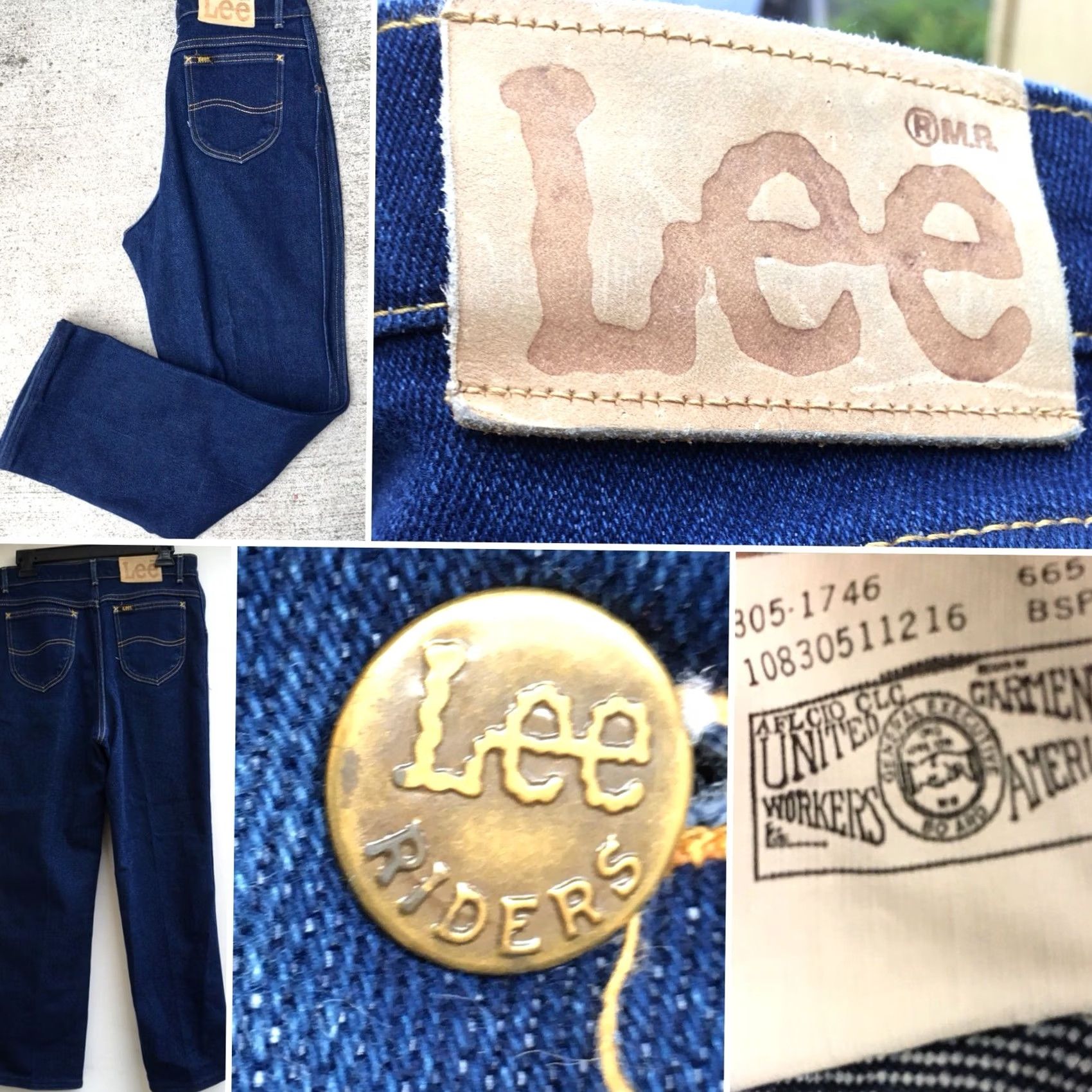 Lee VINTAGE Lee Riders Jeans High Waist US Made Sz 14 30 Waist 40 Inseam 30 Blue 1970s 1980s Mens Size 36" / US 14 / IT 50 - 2 Thumbnail