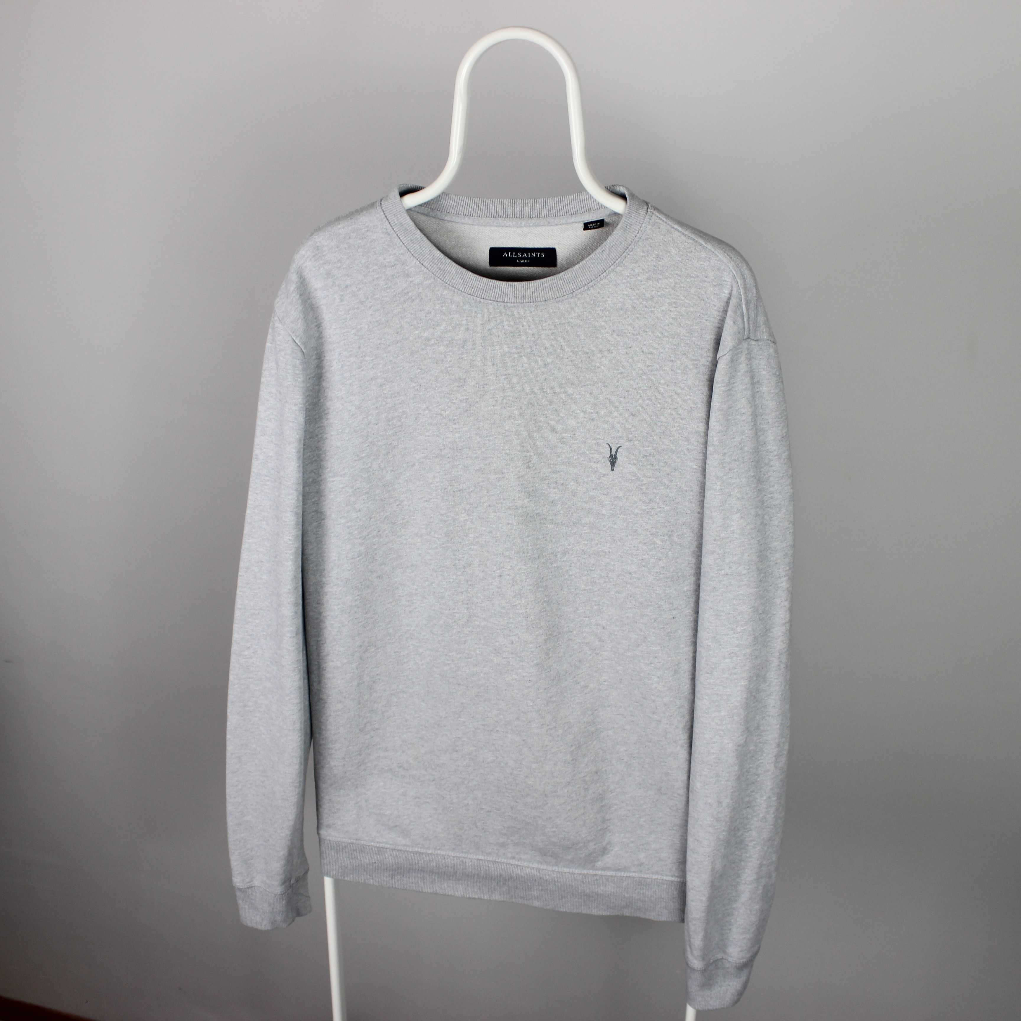 Allsaints Allsaints raven crew sweatshirt men L gray cotton Size US L / EU 52-54 / 3 - 1 Thumbnail