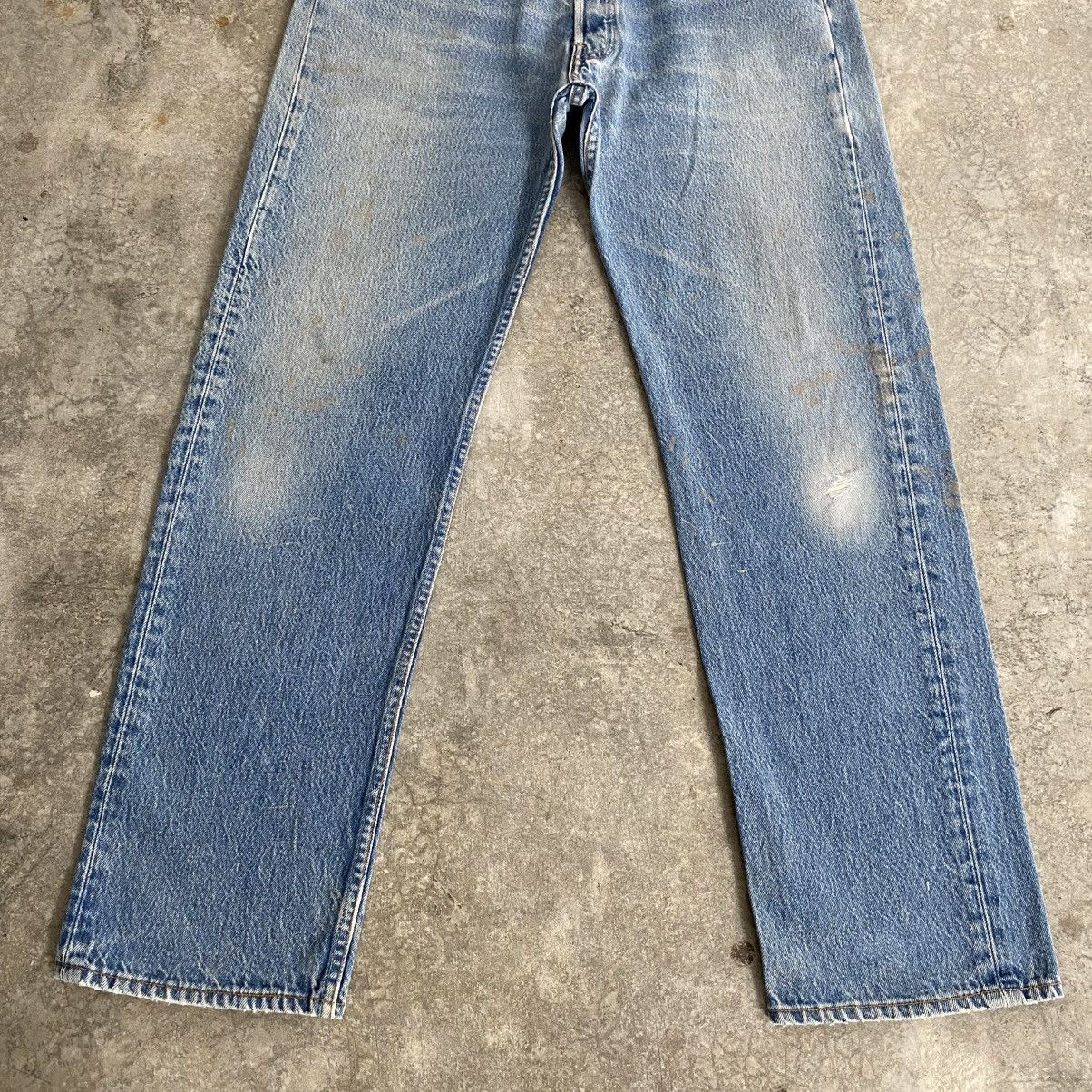 Levi's Vintage 1996 Levis 501 Faded Stonewashed Blue Denim Jeans Size US 35 - 4 Thumbnail