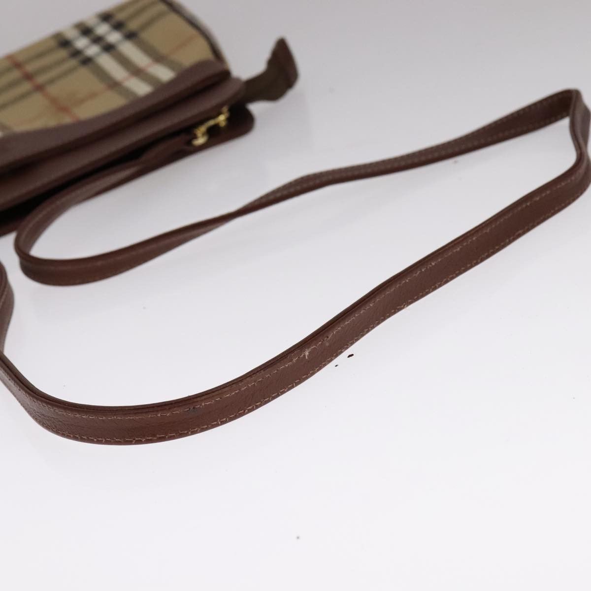 Burberry Burberry Nova Check Shoulder Bag Pvc Beige Brown Gold Size ONE SIZE - 7 Thumbnail