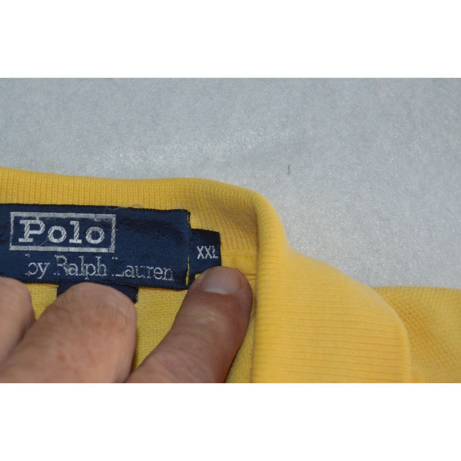 Polo Ralph Lauren VINTAGE Polo Ralph Lauren Polo Shirt Mens XXL Cotton Yellow Logo Embroidered 100% Cotton Short Sleeve Knit Classic Polo GG Size US XXL / EU 58 / 5 - 5 Thumbnail