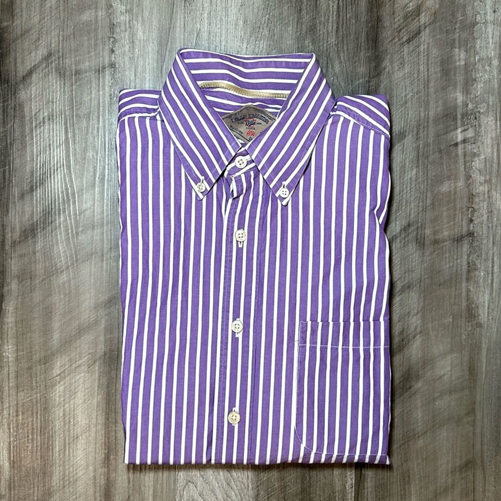 Bills Khakis Bills Khakis Classic Fit Long Sleeve Button Down - Medium Mens Purple Shirt Size US M / EU 48-50 / 2 - 2 Thumbnail