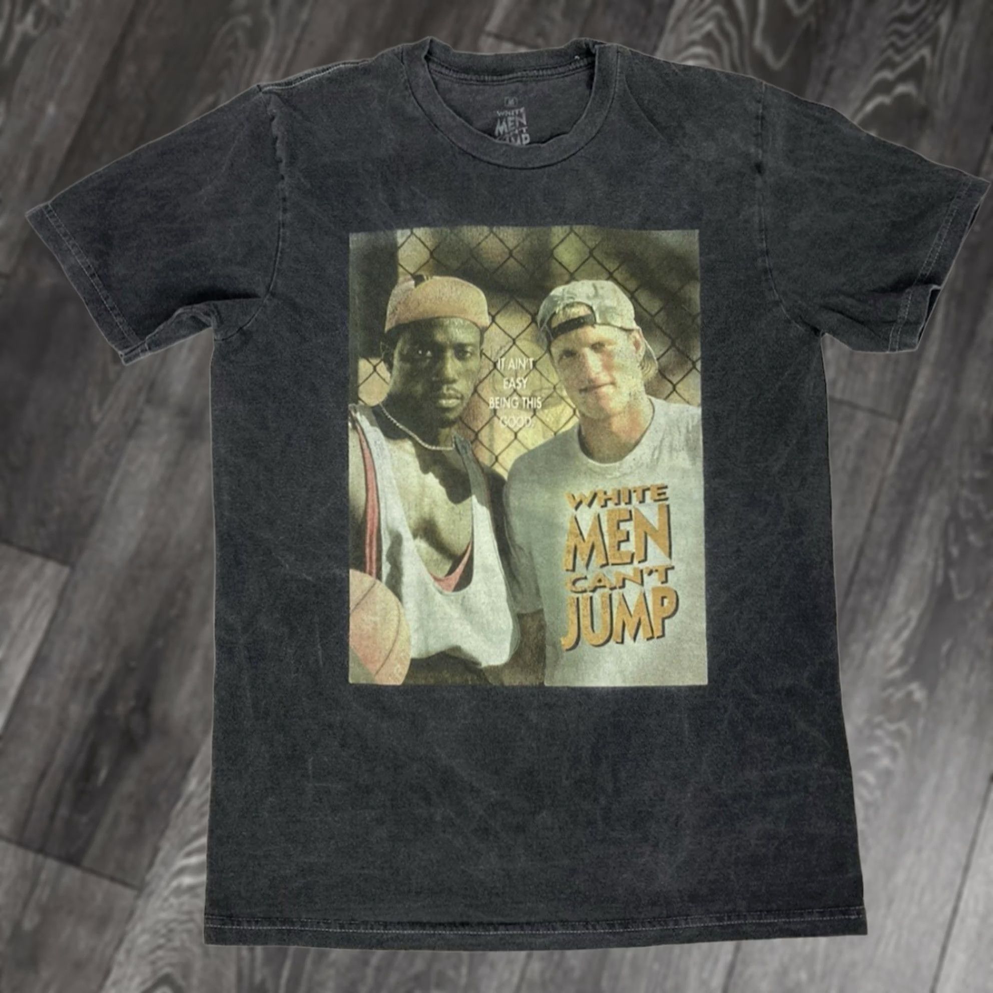 Ripple Junction VINTAGE White Men Can't Jump Movie Graphic T-shirt Women Medium Black Wash Short Sleeve Size M / US 6-8 / IT 42-44 - 1 Thumbnail