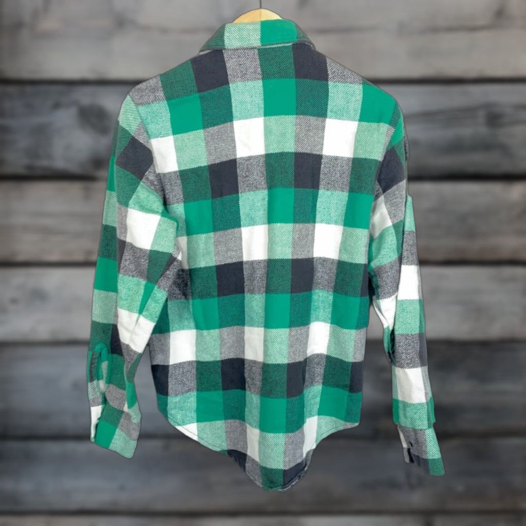 Vintage VINTAGE Kings Road Shirt 70s Grunge Plaid Flannel Workwear Men M Green Black Long Sleeve Button-Up Casual 100% Cotton Shirt Mens Regular Fit Size US M / EU 48-50 / 2 - 1 Thumbnail