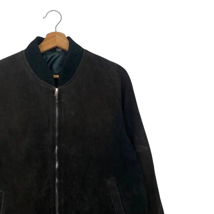 Leather Vintage suede leather bomber jacket Size US L / EU 52-54 / 3 - 3 Thumbnail