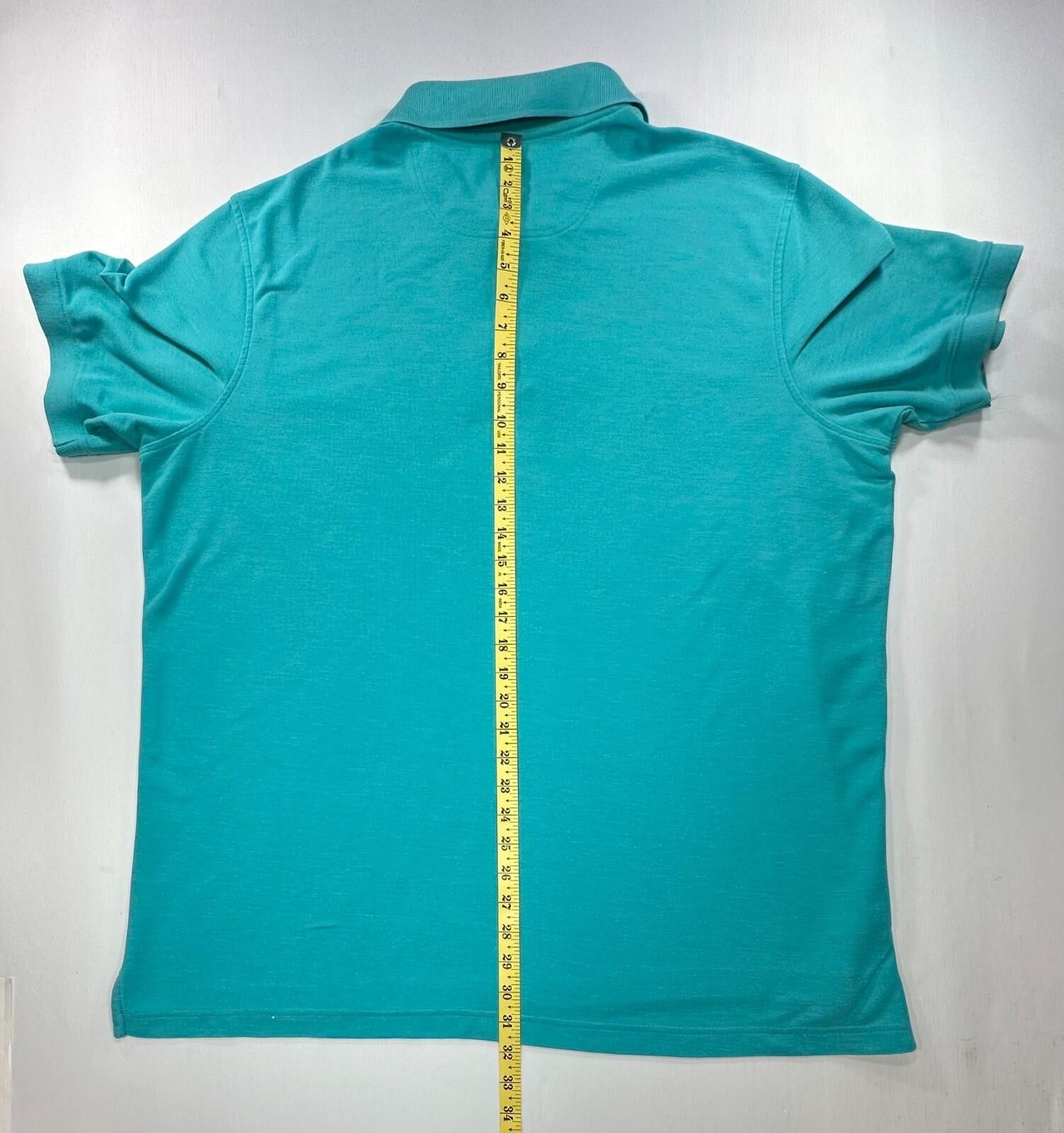 Croft & Barrow Croft Barrow 1/4 Button Polo Shirt Aqua Blue Mens 2XL Size US XXL / EU 58 / 5 - 3 Thumbnail