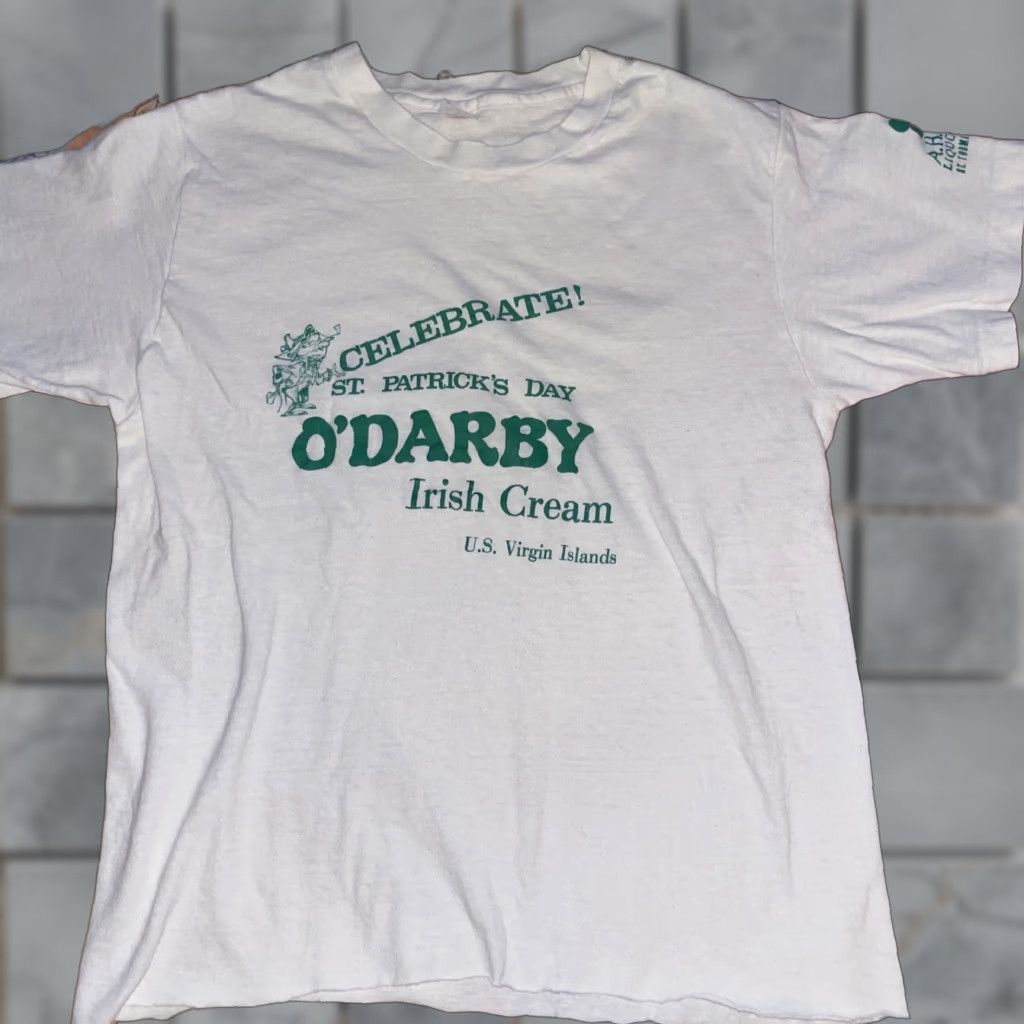 Hanes VINTAGE Hanes T-Shirt Shirt Stitch St.Patrick’s Day Virgin Islands S White 17x21 Mens Size US S / EU 44-46 / 1 - 1 Thumbnail