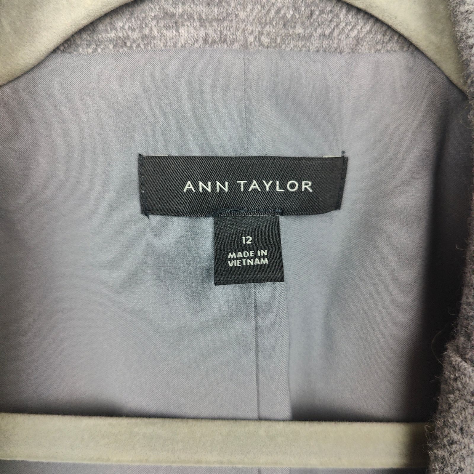 Ann Taylor Ann Taylor Knit Blazer Womens 12 Gray Heather Preppy Work Size XL / US 12-14 / IT 48-50 - 7 Thumbnail