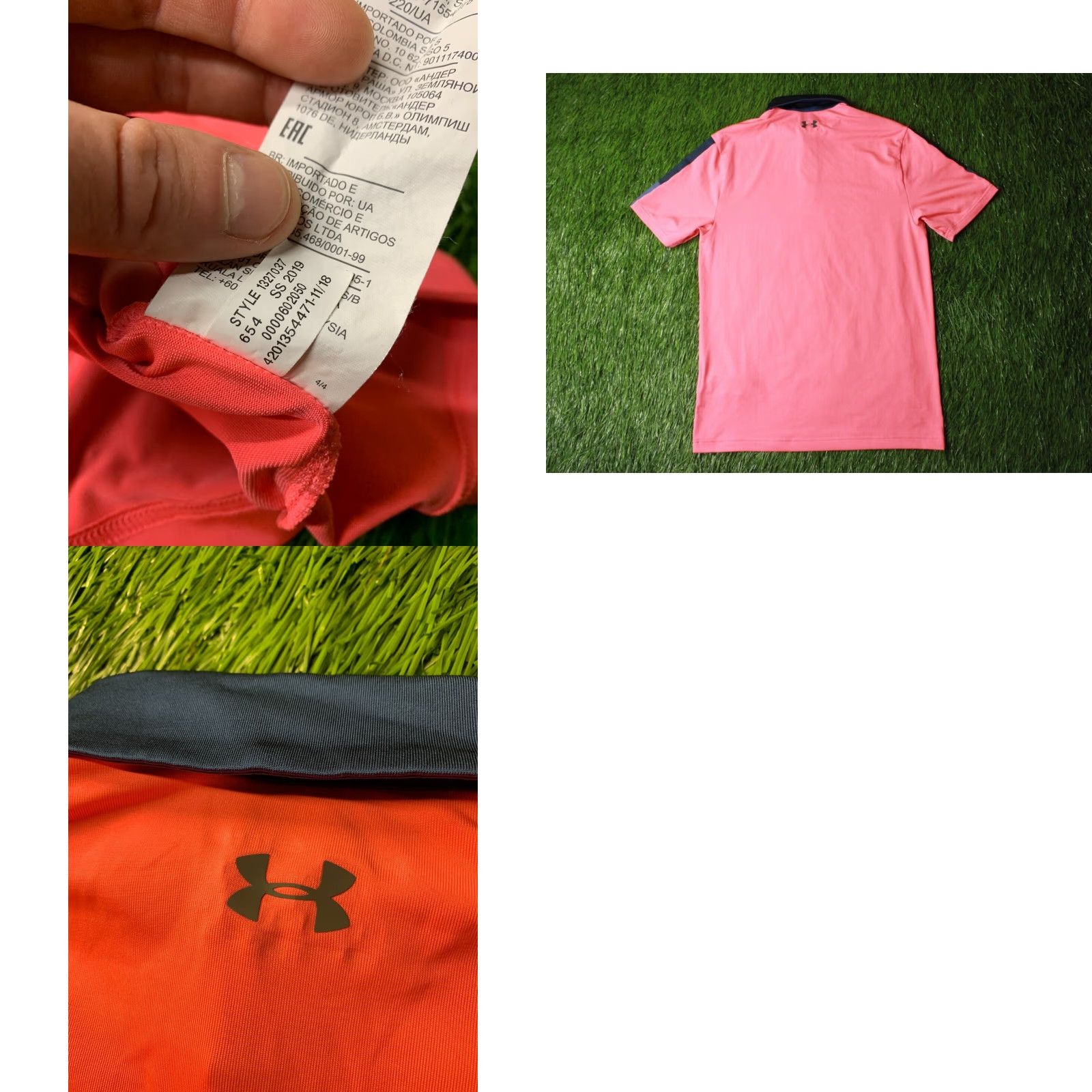 Under Armour Under Armour The Play-Off Polo Shirt Polo Men XS Small Pink Blue Gray 2019 100% Polyester Short Sleeve Classic Sport Shirt Size US S / EU 44-46 / 1 - 8 Thumbnail