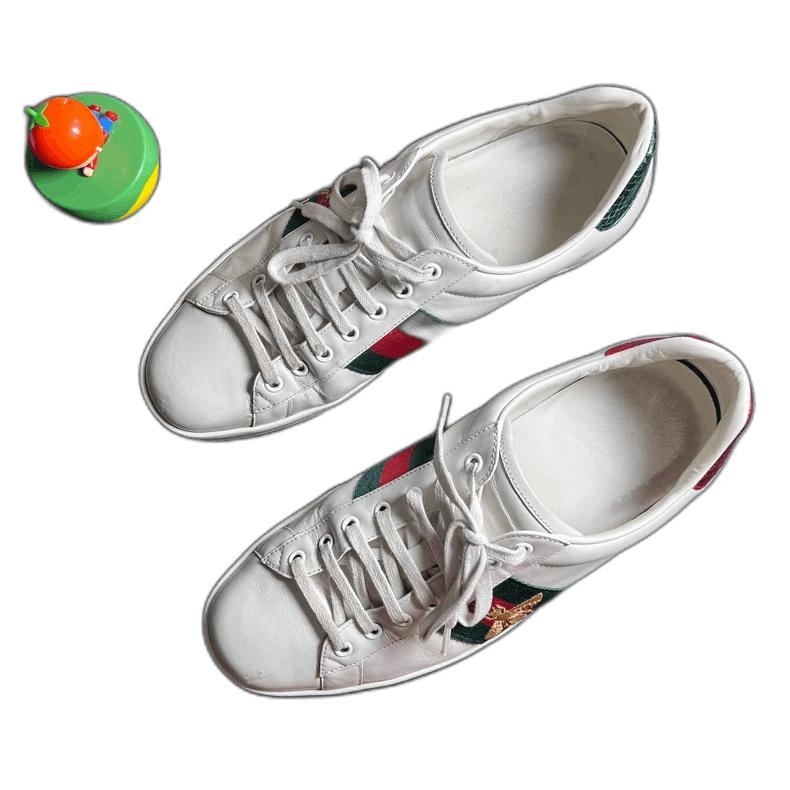 Gucci Red Blue Weave Sneakers Size 10