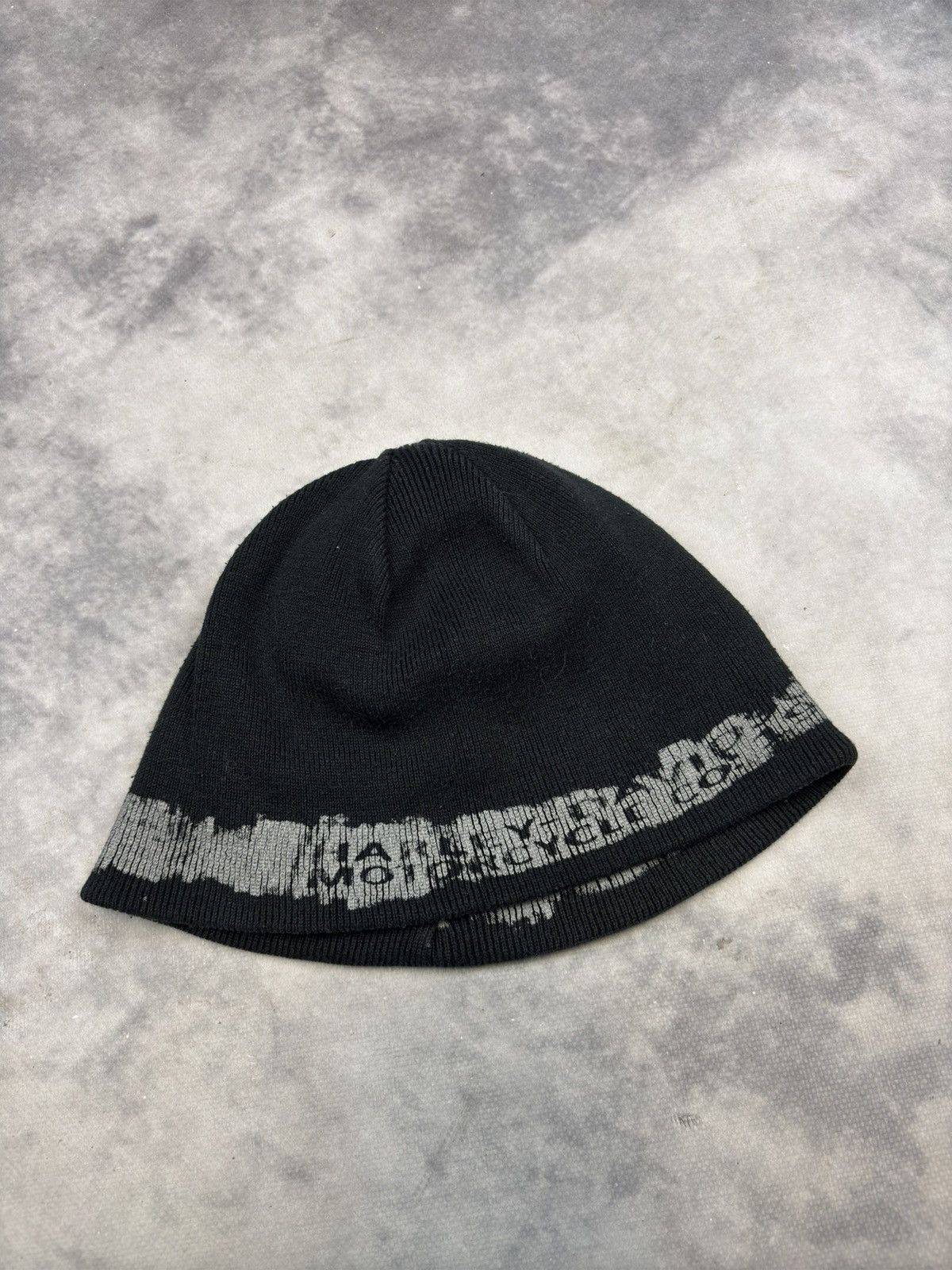 Harley Davidson × Vintage Vintage 00’s Y2K Harley Davidson Reverse Beanie Hat Cap USA Size ONE SIZE - 3 Thumbnail