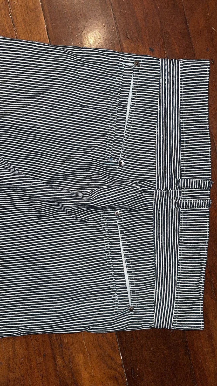 Other white and blue striped wide leg jeans Size US 32 / EU 48 - 5 Thumbnail