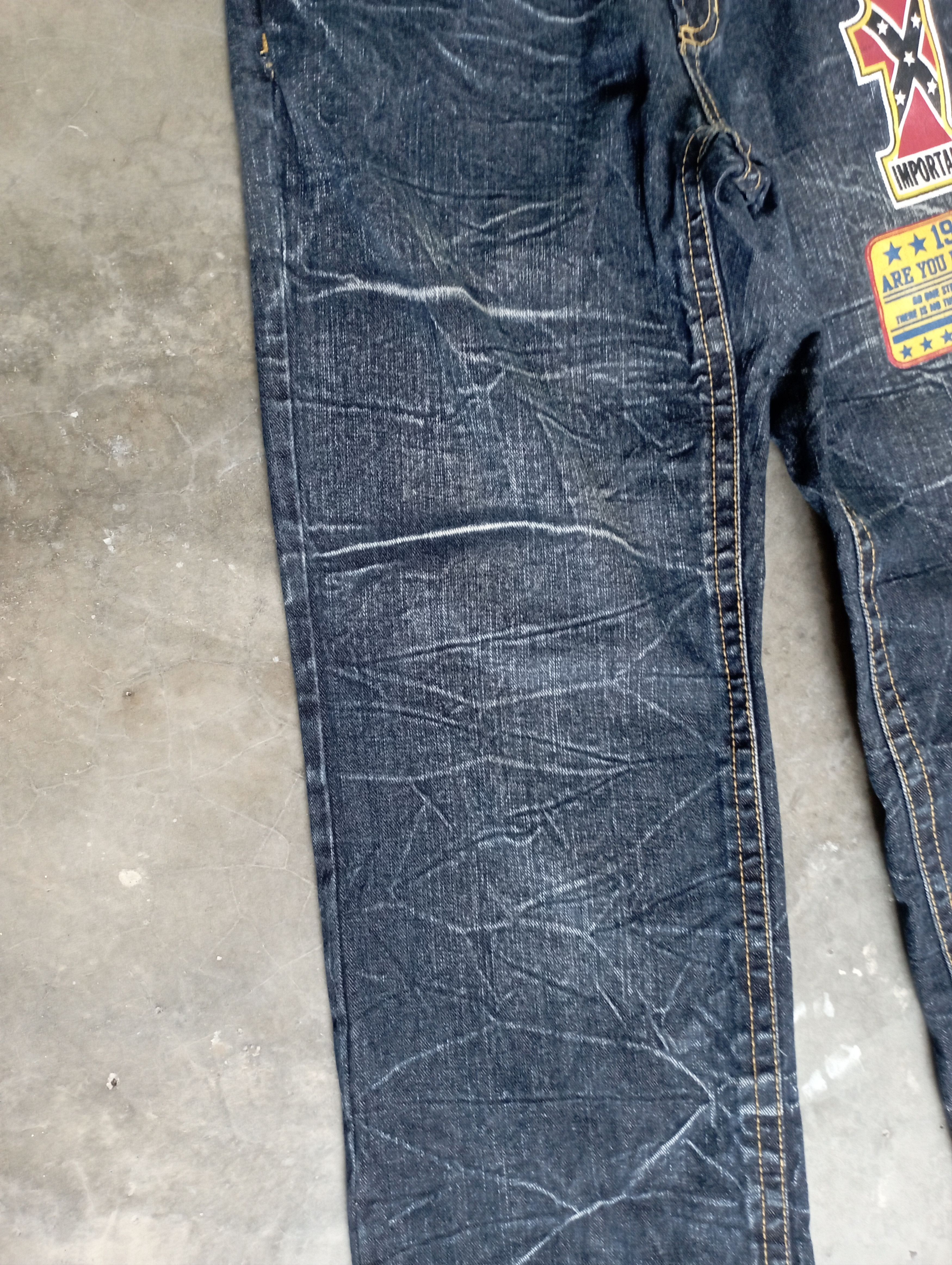 Fragment Design Crazy Lightning Wash Japanese Brand Black Line Jeans Size US 30 / EU 46 - 7 Thumbnail