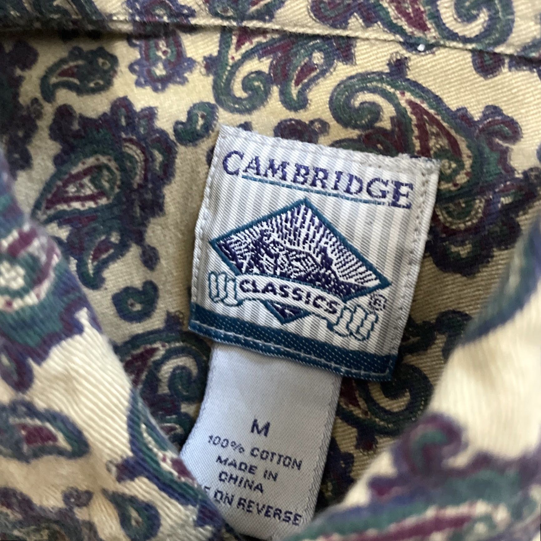 Vintage VINTAGE Cambridge Classics Paisley Shirt Men M Brown Green Western Cowboy Long Sleeve Size US M / EU 48-50 / 2 - 5 Thumbnail