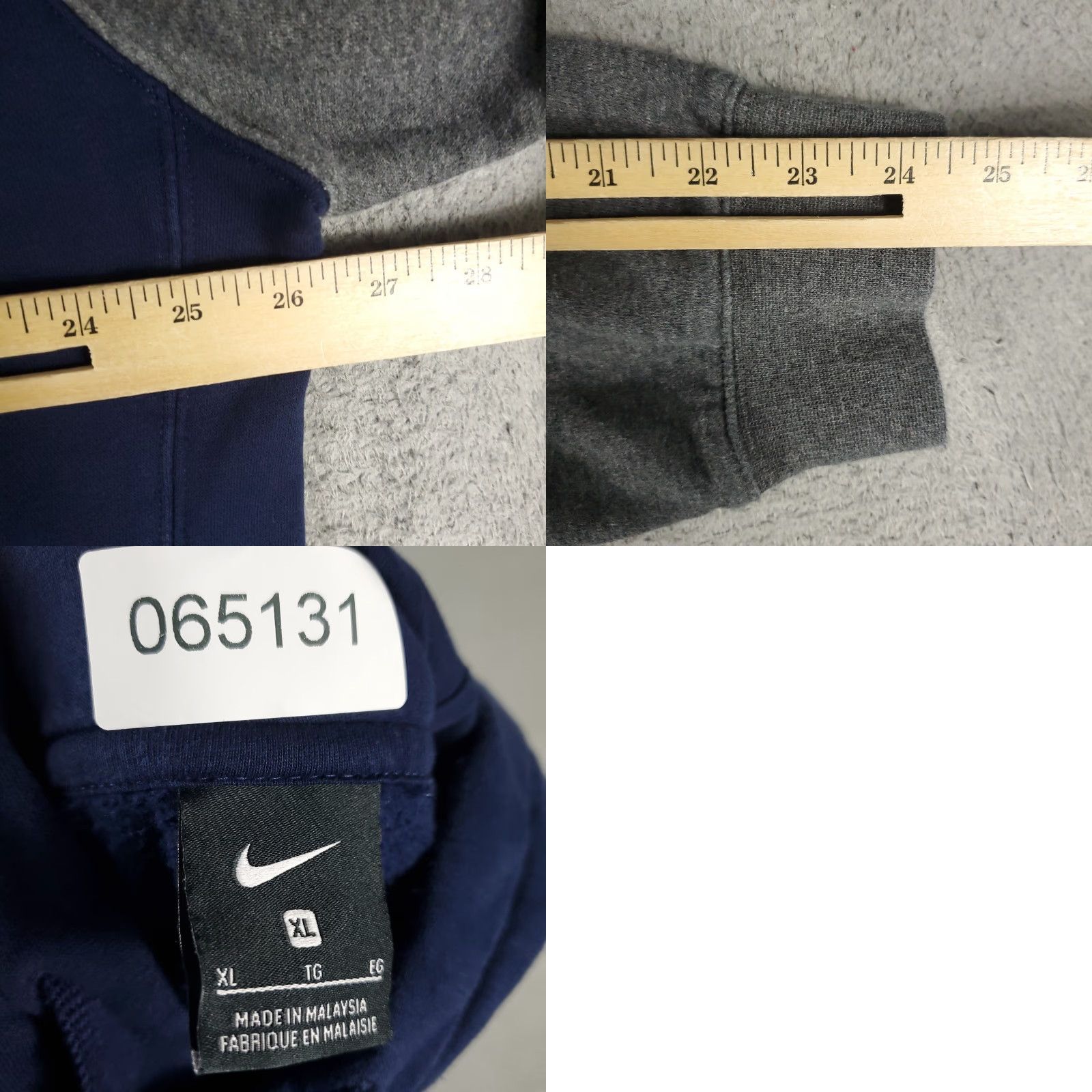 Nike Nike Hoodie Mens XL Blue Swoosh Pullover Sweatshirt | Crew Neck | Long Sleeve | Logo | Polyester Knit | All Seasons | Vintage: No Size US XL / EU 56 / 4 - 8 Thumbnail