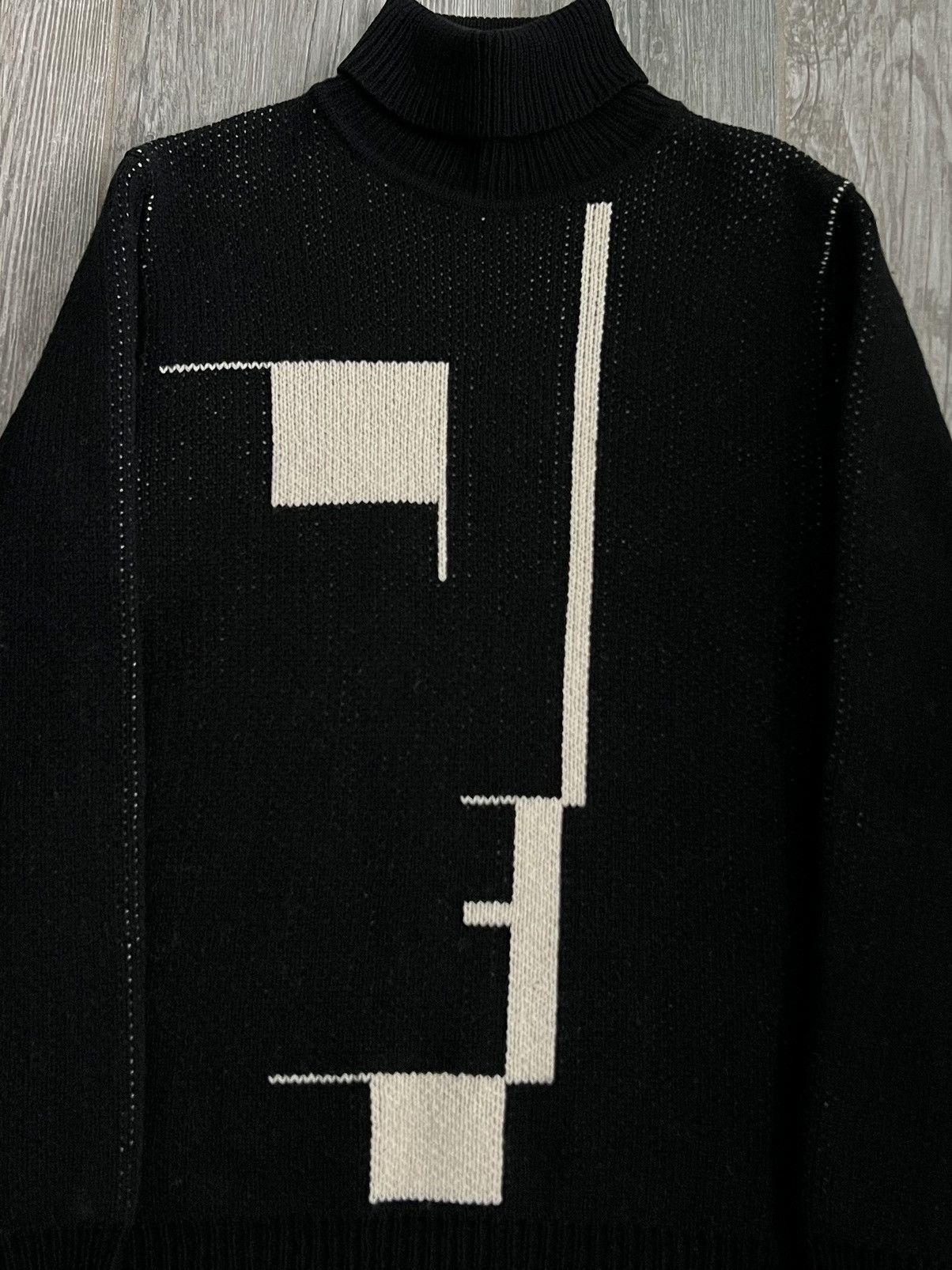 Raf Simons AW2003-2004 Raf Simons Closer Bauhaus Runway Knit Turtleneck Size US XL / EU 56 / 4 - 6 Thumbnail