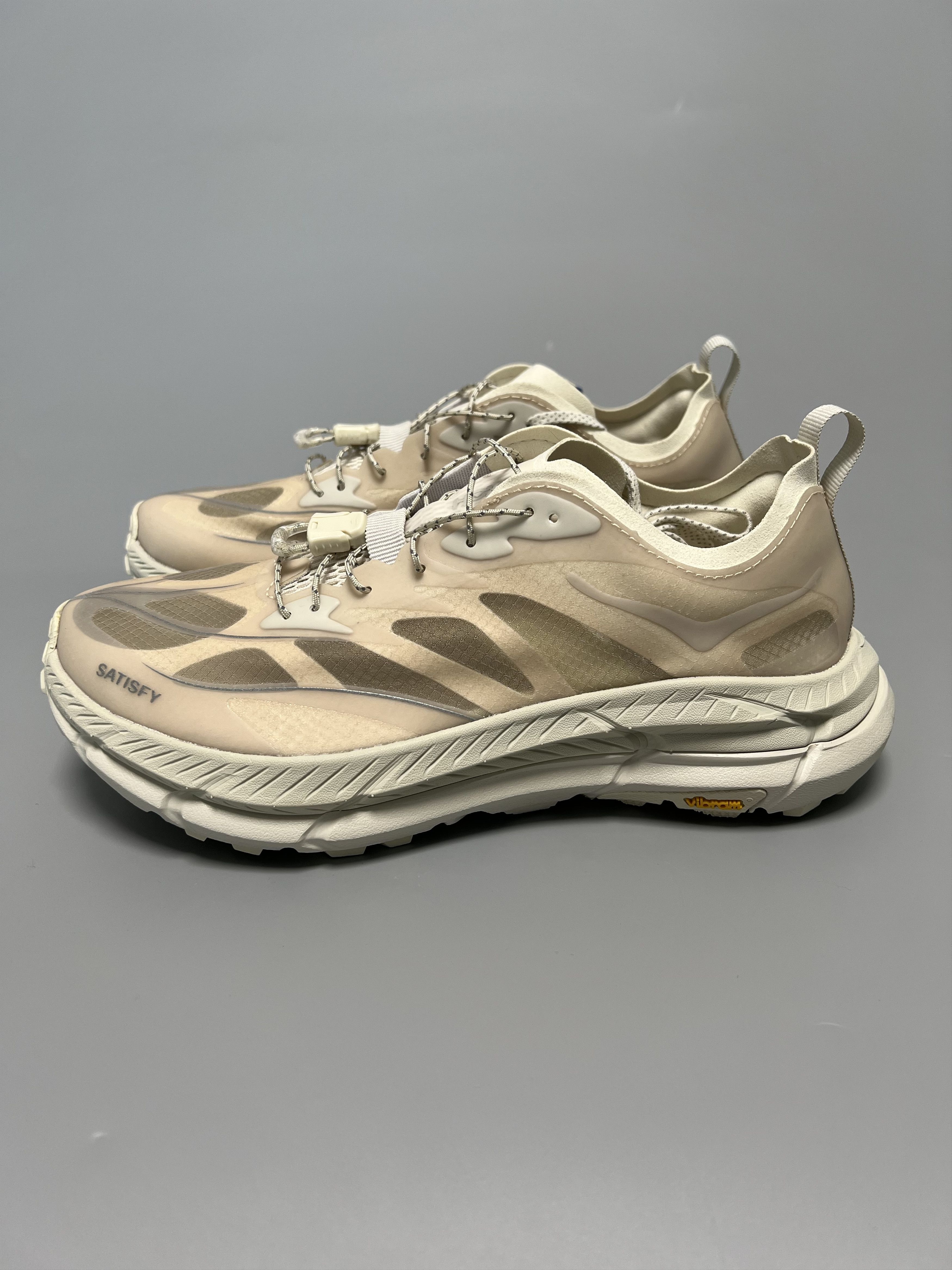 Hoka × Satisfy Hoka x Satisfy Mafate Speed 4 Lite Bone Trail Running Shoes Size US 7 / IT 37 - 2 Thumbnail