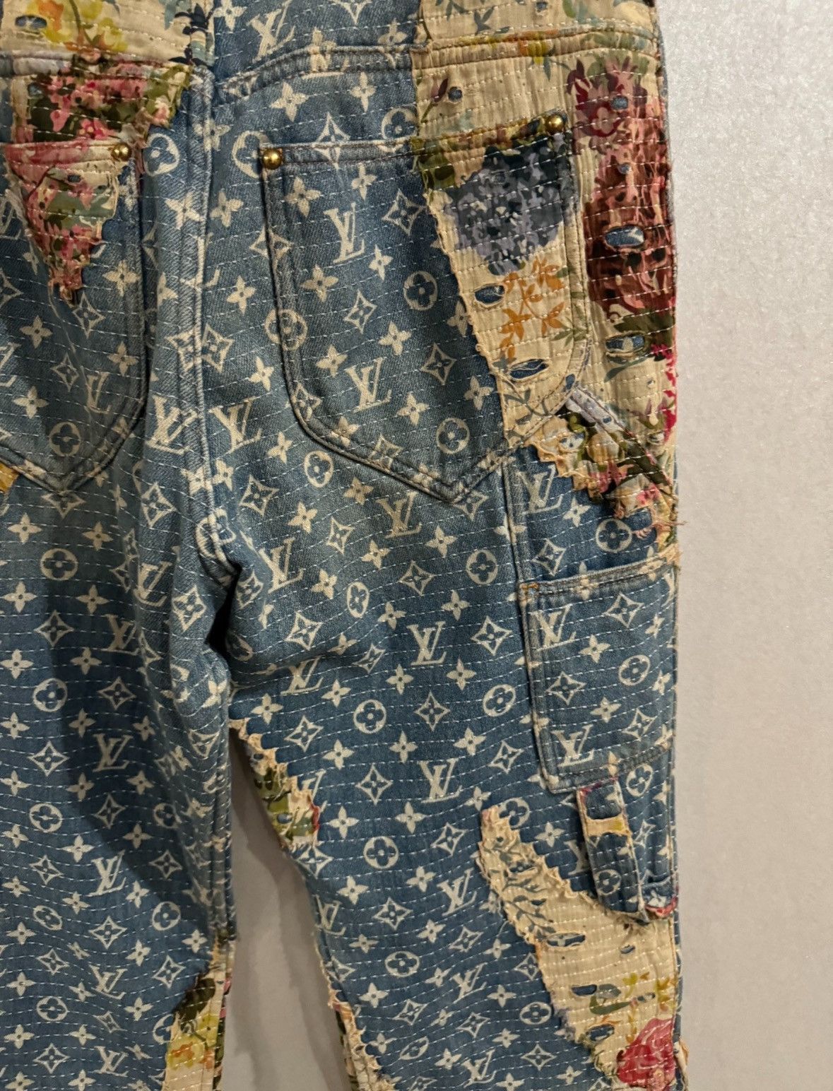 Louis Vuitton Floral destruction boro jeans Size US 31 - 5 Thumbnail