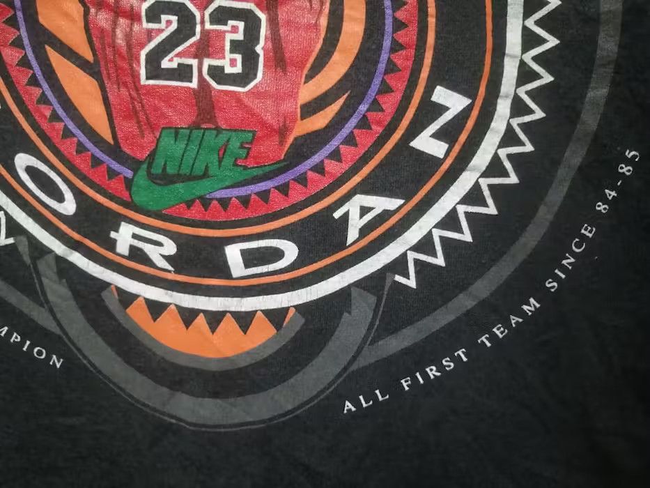 Nike × Vintage 80S Nike Jordan First Team 84-85 Sun faded Vintage tshirts M Size US M / EU 48-50 / 2 - 4 Thumbnail