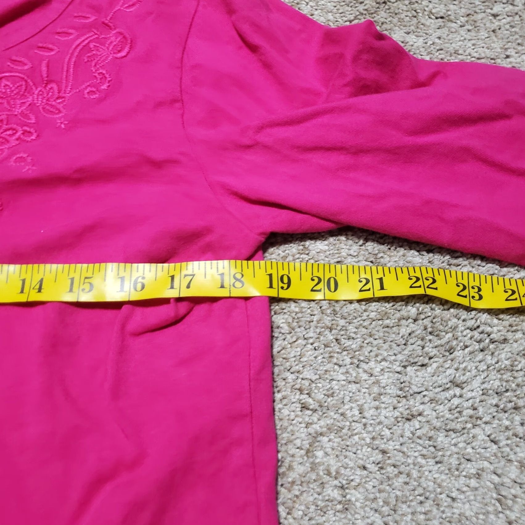 Pinko Kim Rogers Shirt Girls Adult Large Half Sleeve Floral Pink Top 90s? (Note: adjust) Size L / US 10 / IT 46 - 5 Thumbnail