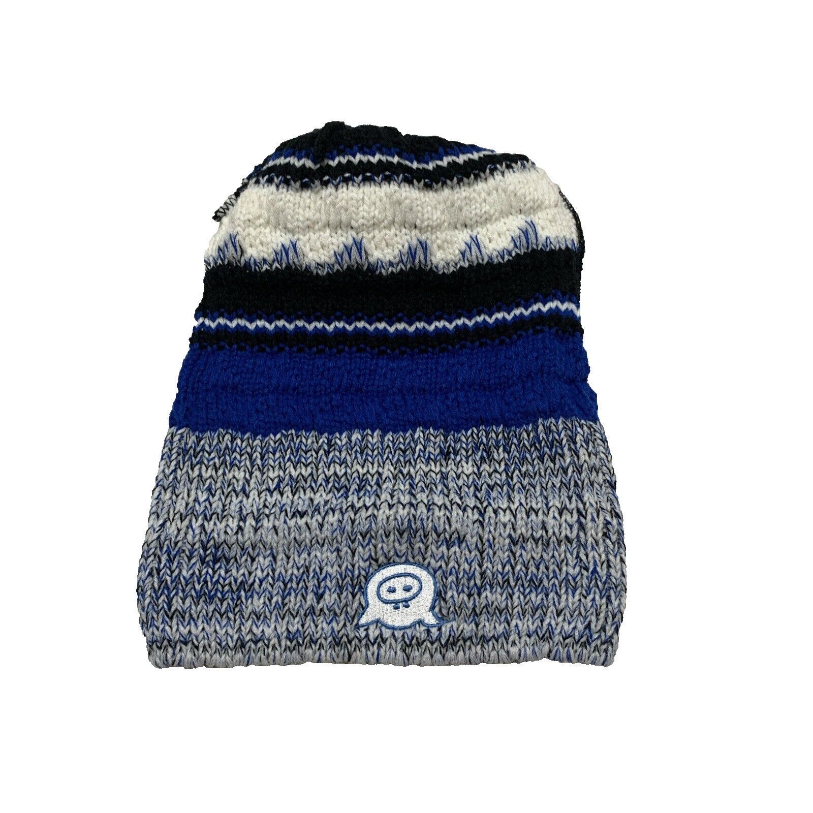 Other Pig Beanie Unisex Black Royal Blue Striped Ski Hat Size ONE SIZE - 3 Thumbnail