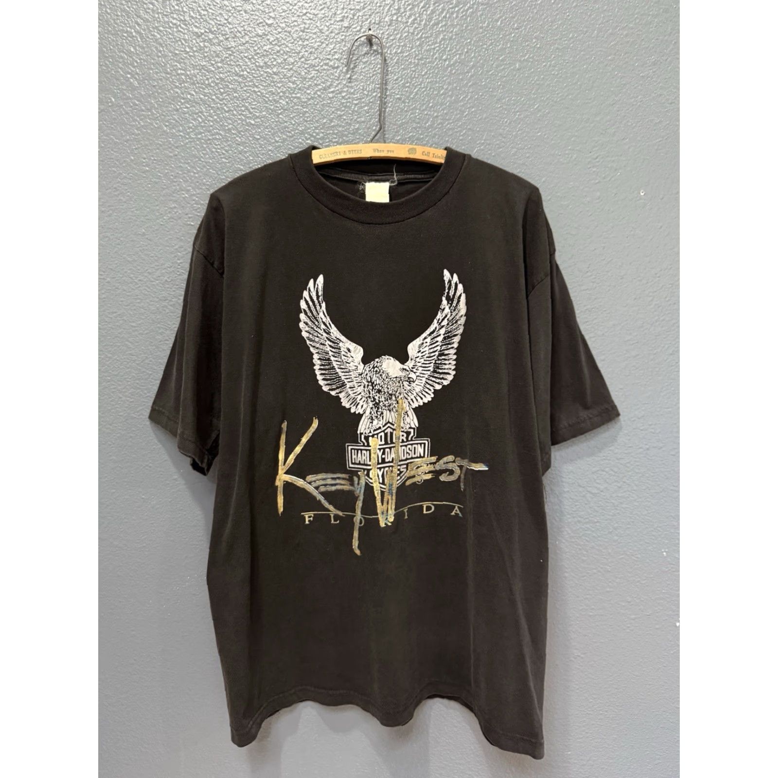 Harley Davidson VINTAGE Harley-Davidson Biker T-Shirt XL Black Men Shirts 90s Key West Size US XL / EU 56 / 4 - 3 Thumbnail