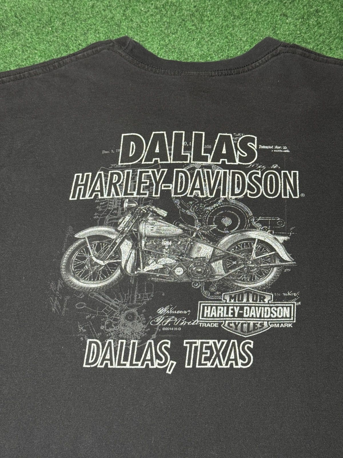 Harley Davidson × Vintage Harley Davidson Dallas Texas Flame Biker Grunge T Shirt Size US XL / EU 56 / 4 - 5 Thumbnail