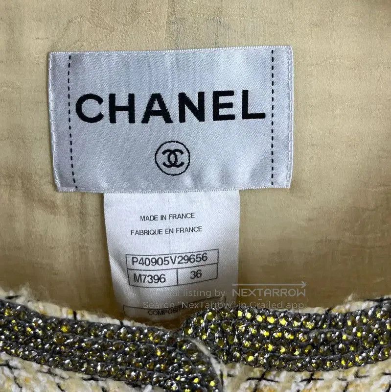Chanel Chanel Gold Cotton Women's Jacket . Size M / US 6-8 / IT 42-44 - 4 Thumbnail