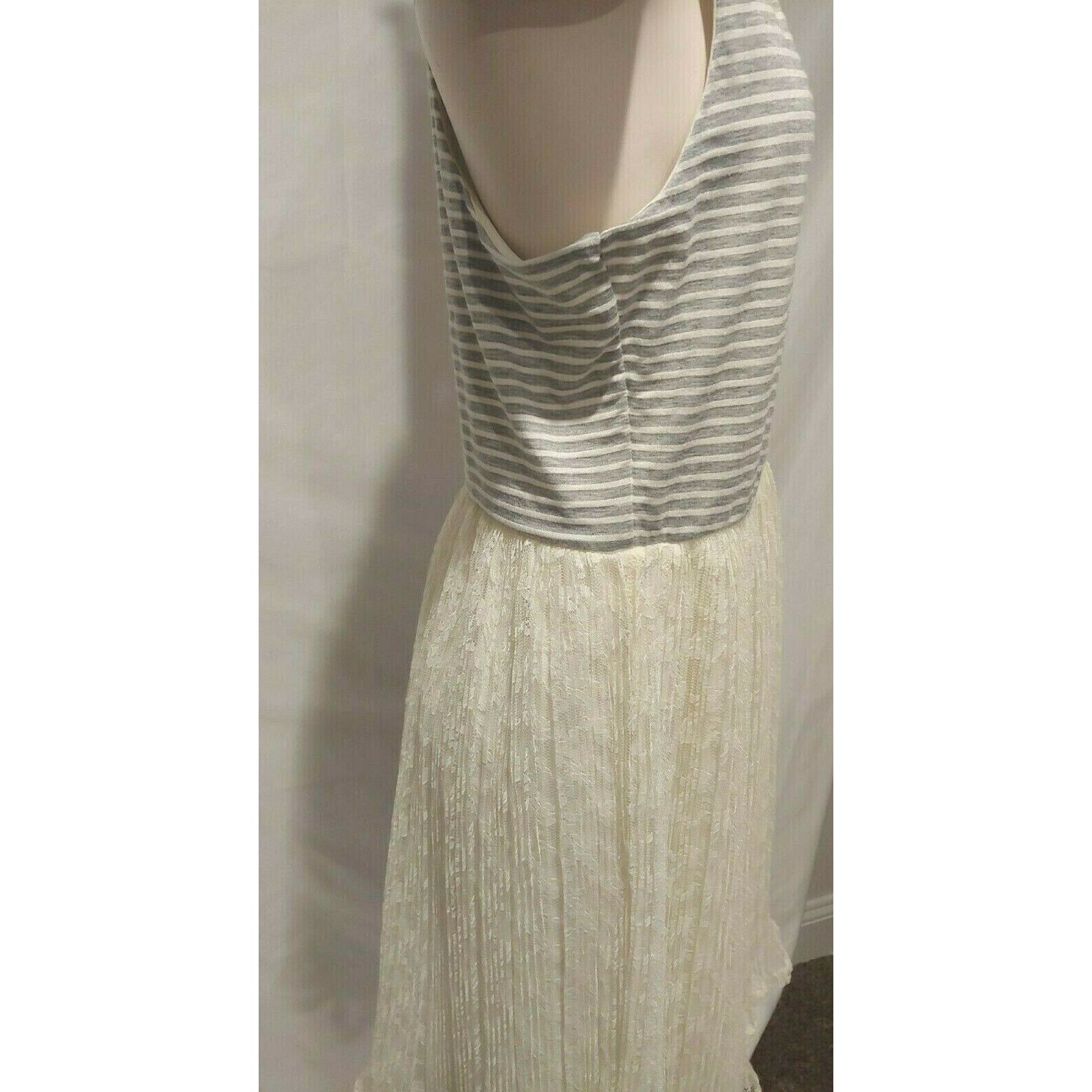 Other Altar'd State Boho Gray Striped Lace Dress Size Large Size L / US 10 / IT 46 - 4 Thumbnail
