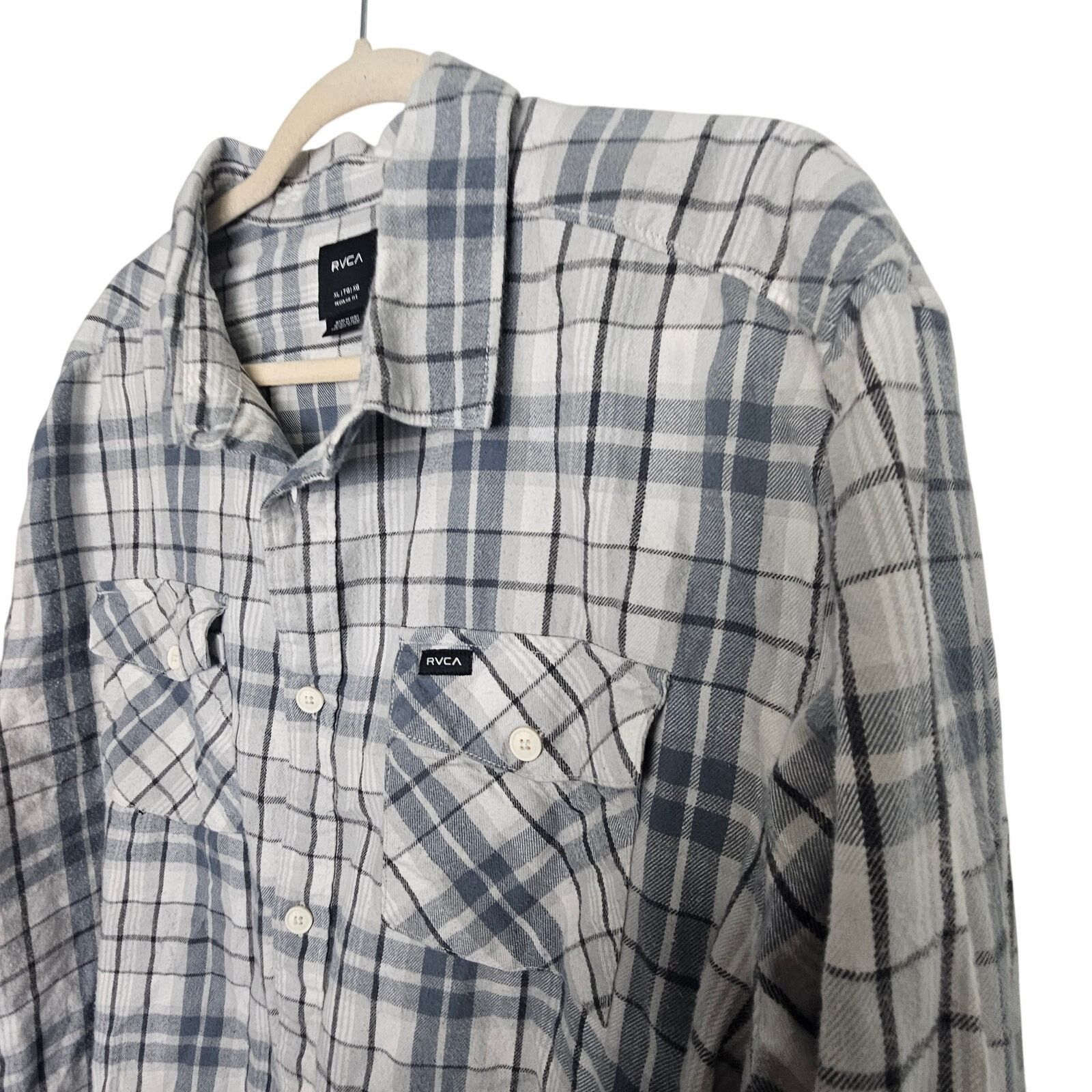 RVCA RVCA Mens Flannel Shirt Plaid Sz XL Gorpcore Outdoor Grunge Size US XL / EU 56 / 4 - 5 Thumbnail