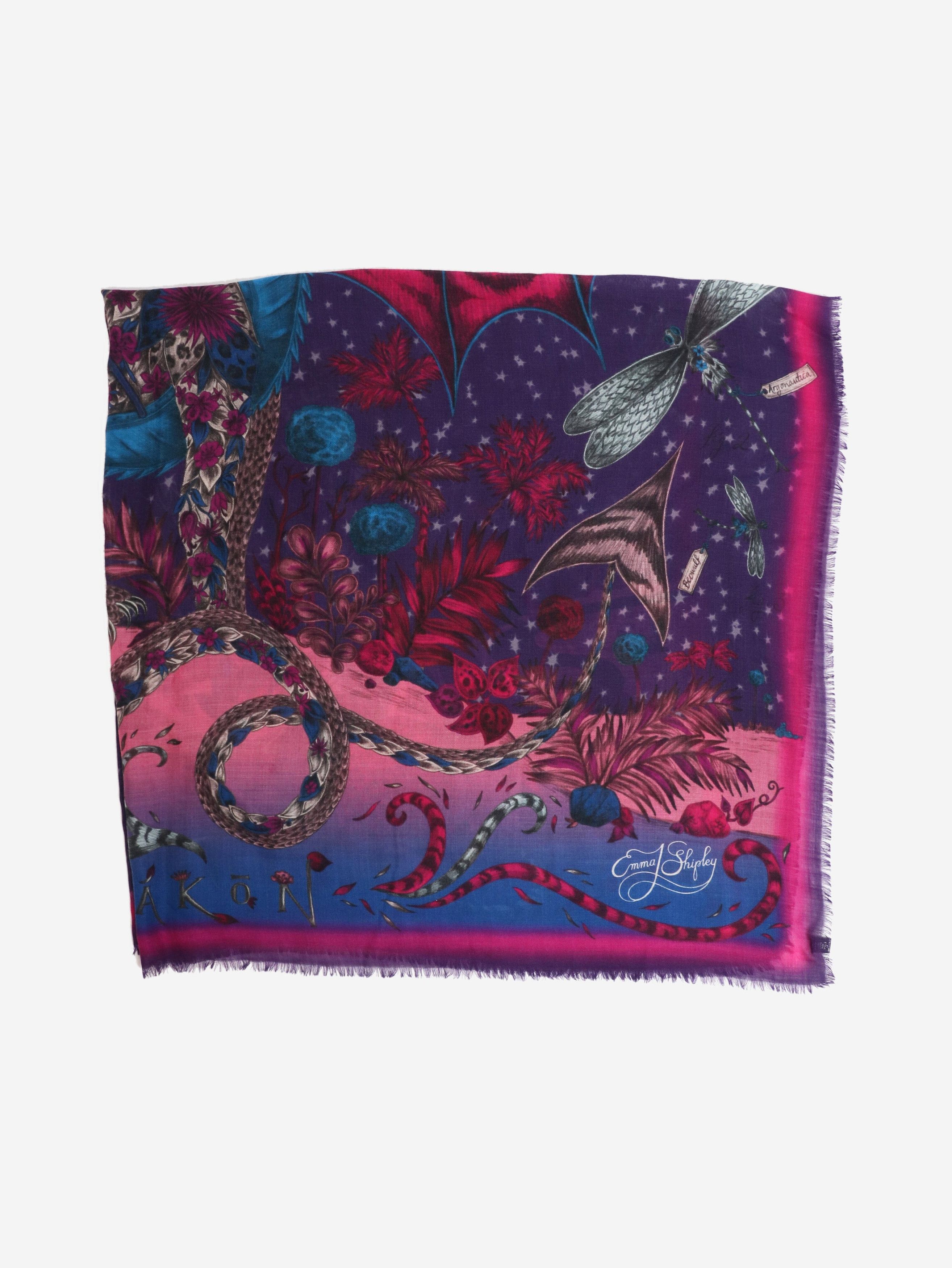 Other Purple Drakon wool scarf Size ONE SIZE - 1 Thumbnail