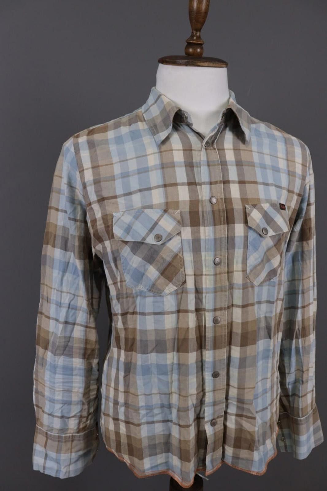 Nudie Jeans Nudie Jeans Multicolor Check Overshirt Shirt Size L Size US L / EU 52-54 / 3 - 7 Thumbnail