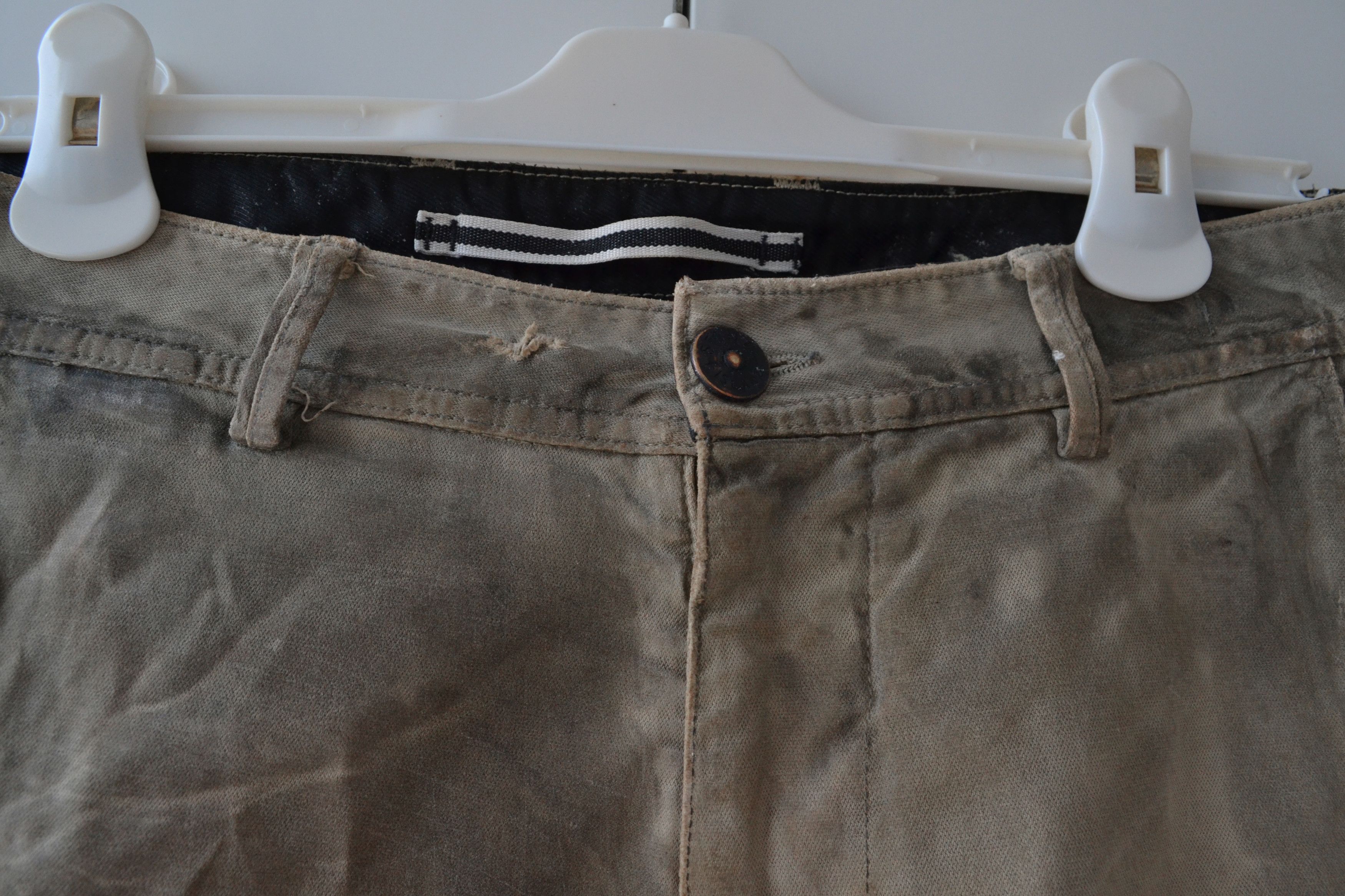 Stone Island STONE ISLAND Cargo Pants Cotton Distressed Trousers Size US 33 - 9 Thumbnail