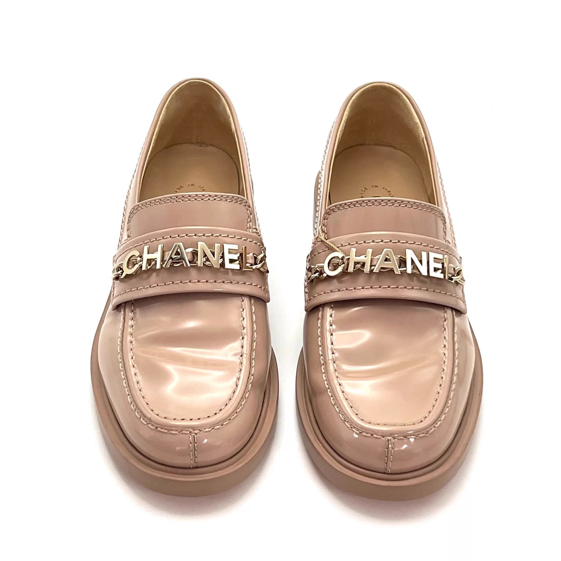 Chanel CHANEL Metal Chain CC Logo Loafers 35.5 EU 98 Size US 5 / IT 35 - 5 Thumbnail