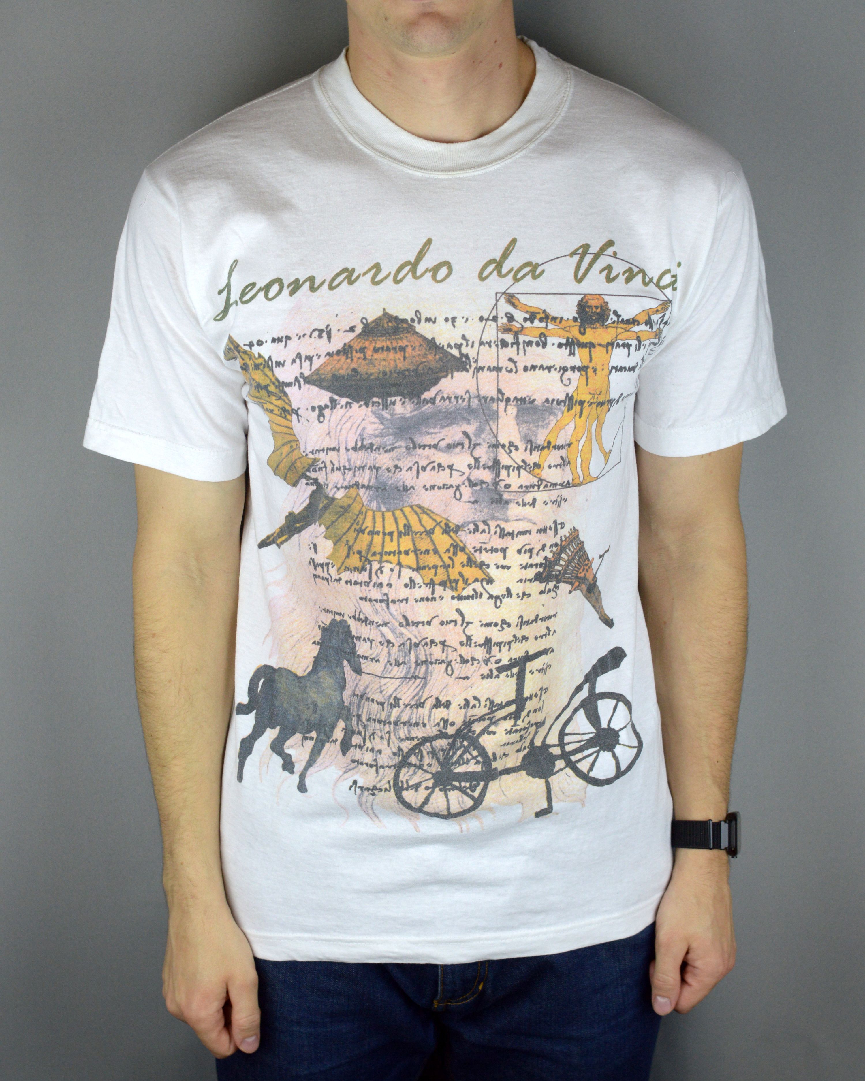 Vintage Vintage Leonardo da Vinci 90s t shirt Size US M / EU 48-50 / 2 - 1 Thumbnail