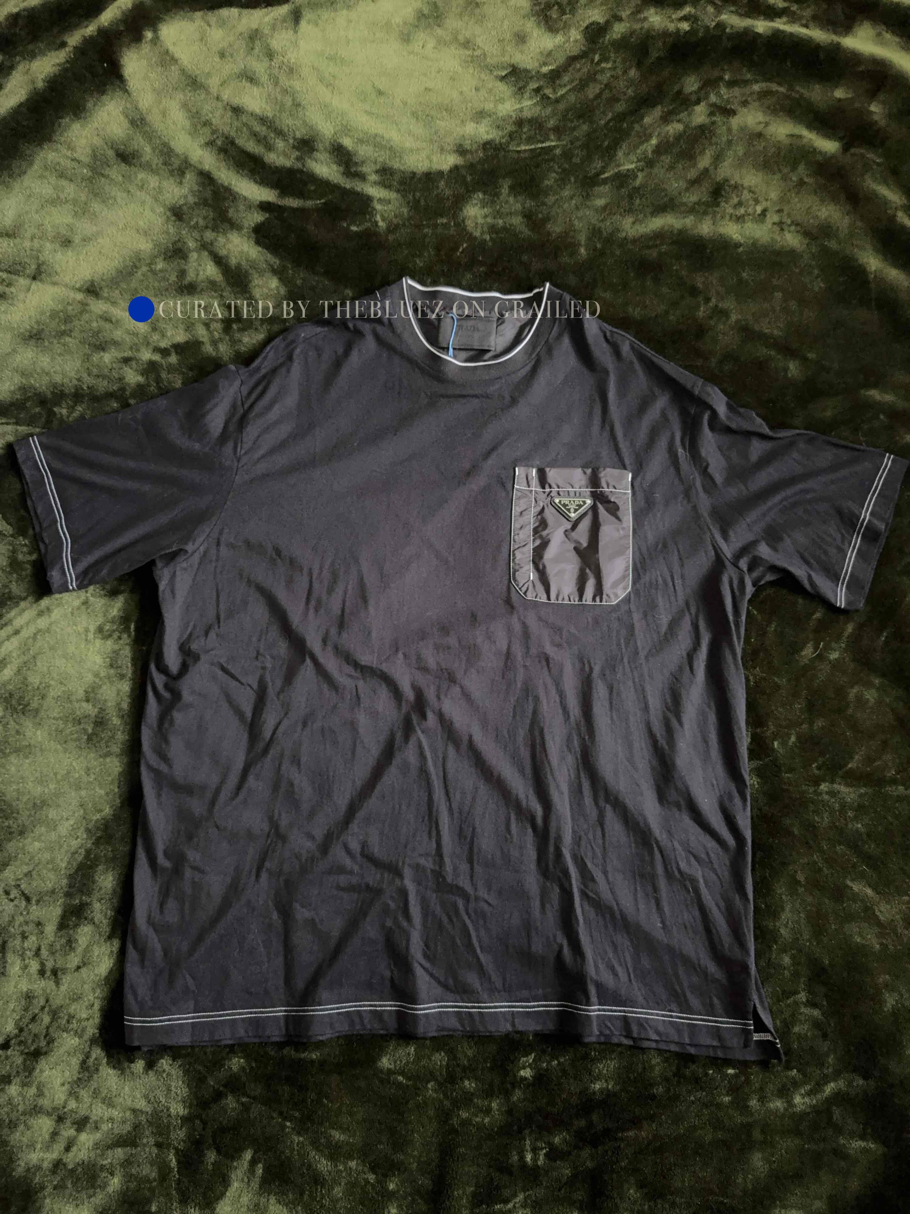 Prada Minimalist Black Pocket Tee Size US M / EU 48-50 / 2 - 1 Thumbnail
