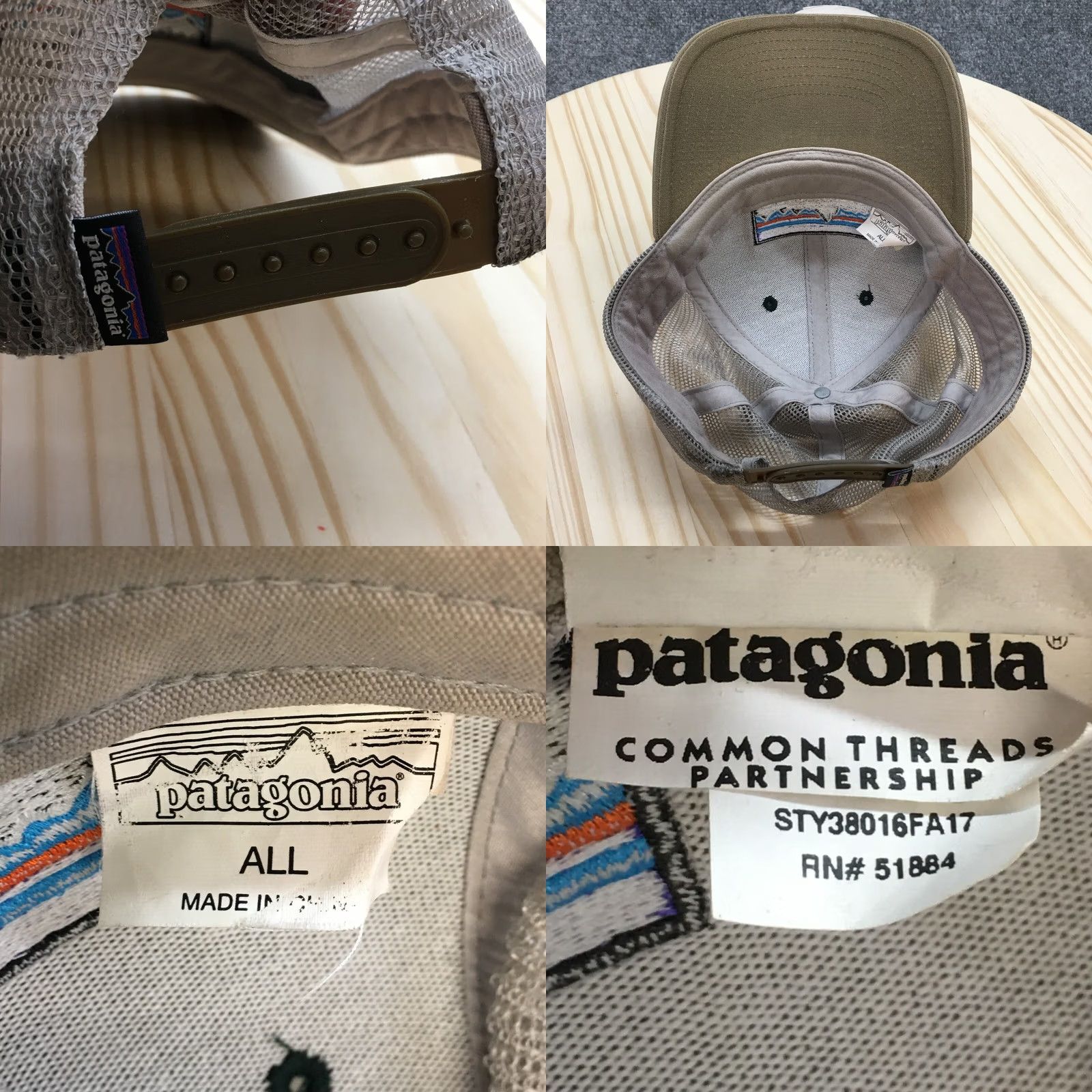Patagonia Patagonia Trucker Hat Mens Brown OS Adjustable Curved Brim Embroidered Logo Size ONE SIZE - 8 Thumbnail