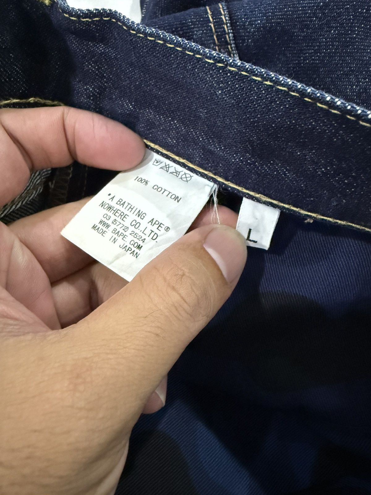 Bape a bathing ape big logo denim jeans Size US 36 / EU 52 - 8 Thumbnail