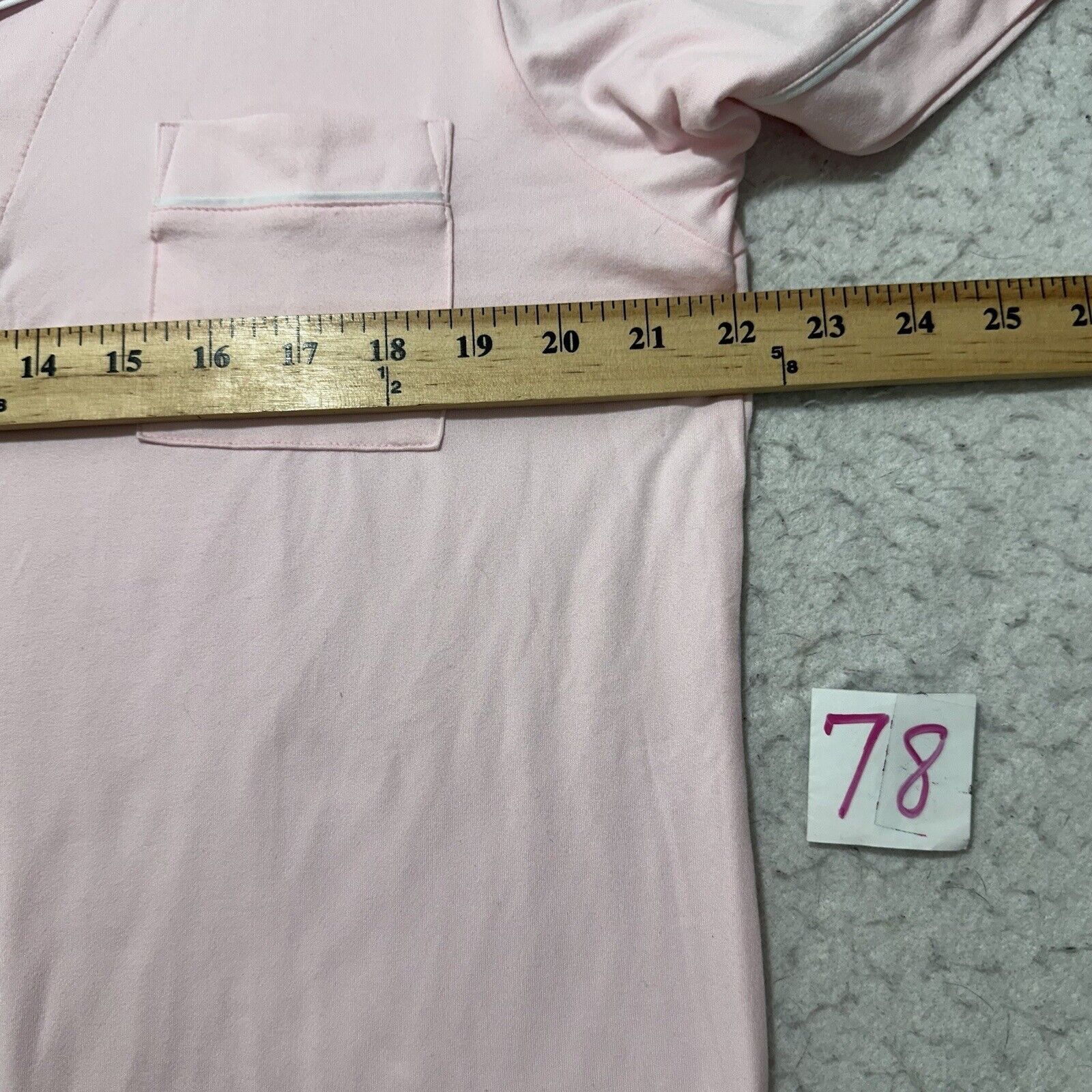 Born Børn XL Button Down Sleep Shirt Lightweight Pink Size XL / US 12-14 / IT 48-50 - 8 Thumbnail