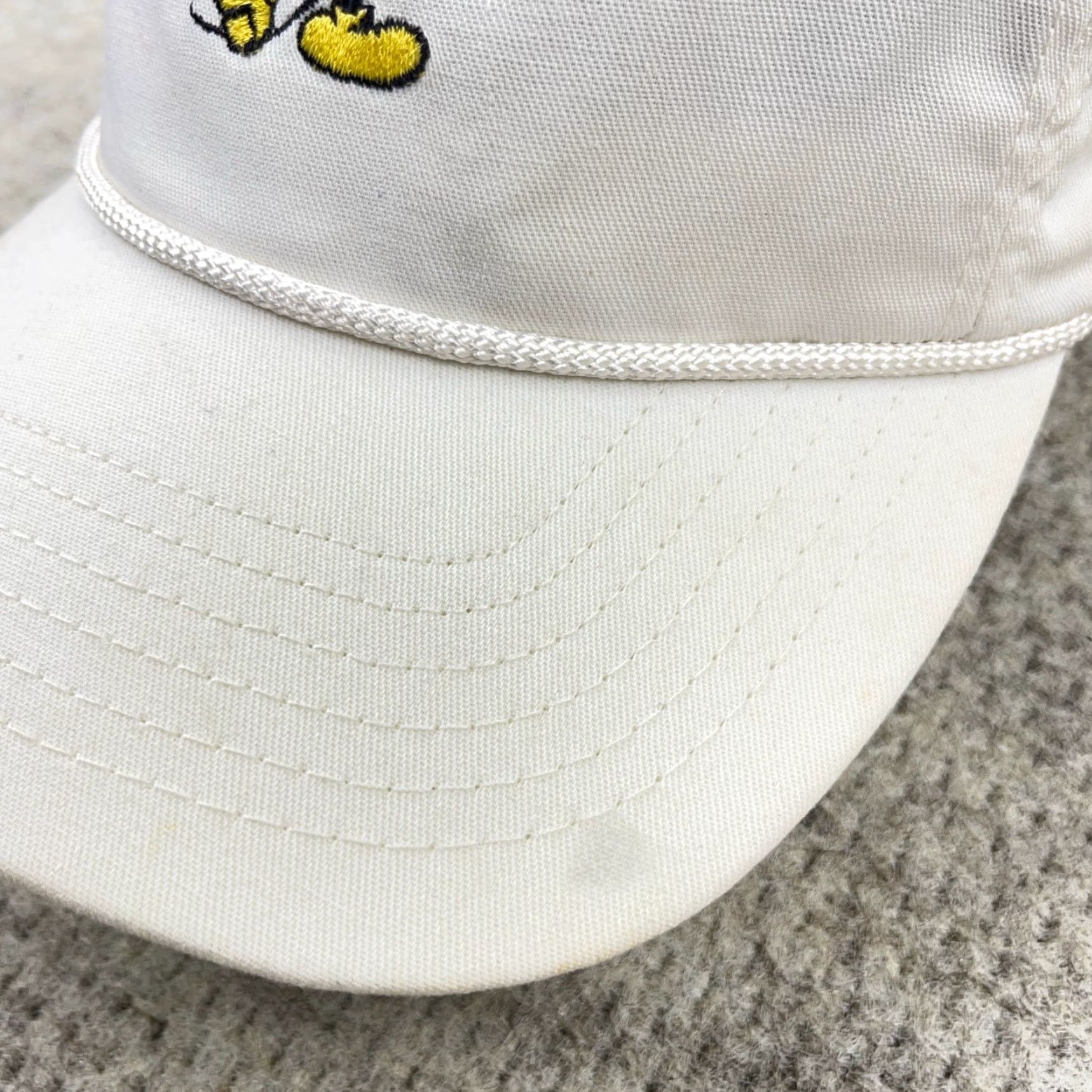 Disney VINTAGE Disney Mickey Mouse Hat Cap Adjustable Strap Back 90s Casual Adult One Size White Mens Size ONE SIZE - 5 Thumbnail