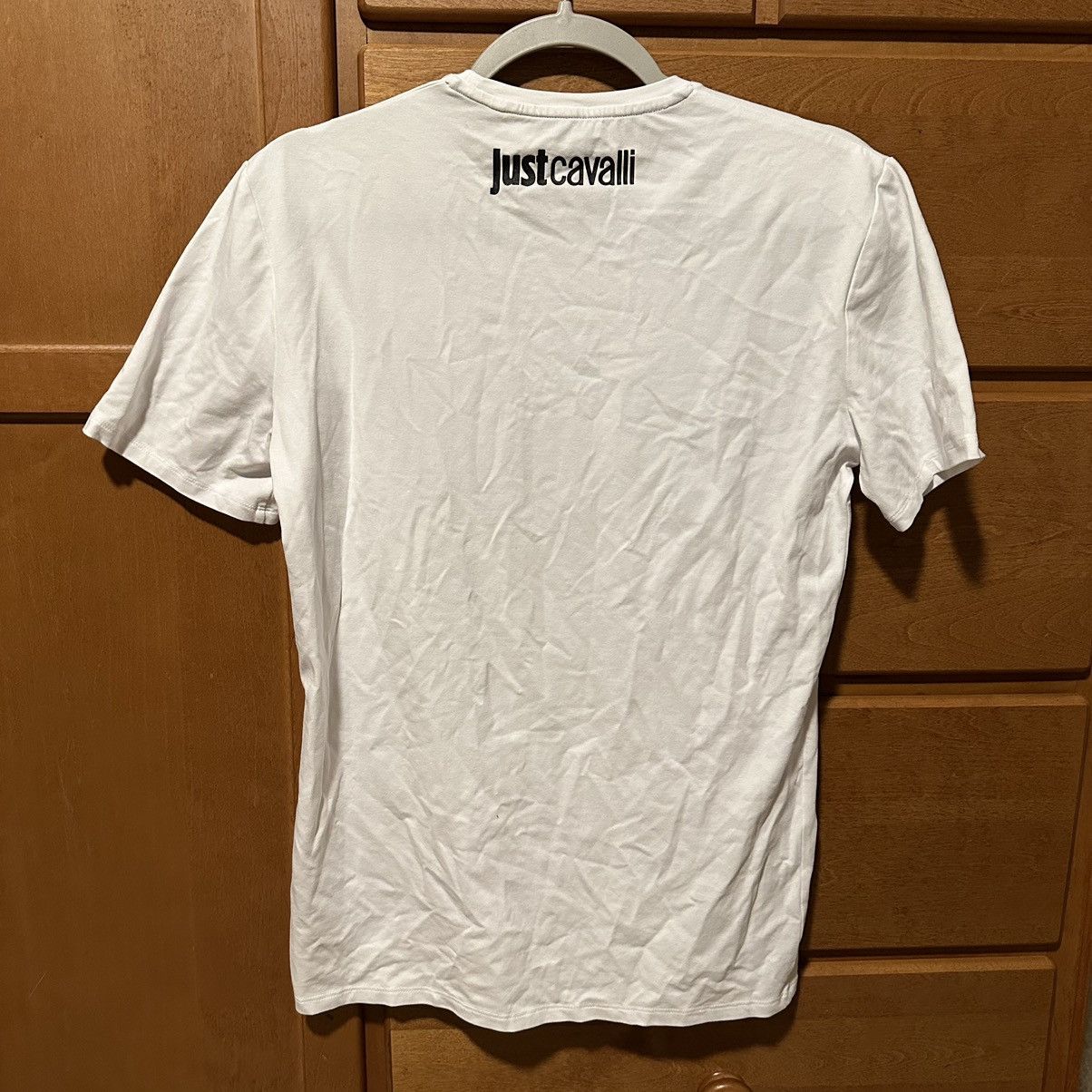 Just Cavalli Just Cavalli Men's White Logo Graphic Print Crewneck T Shirt Size US M / EU 48-50 / 2 - 4 Thumbnail